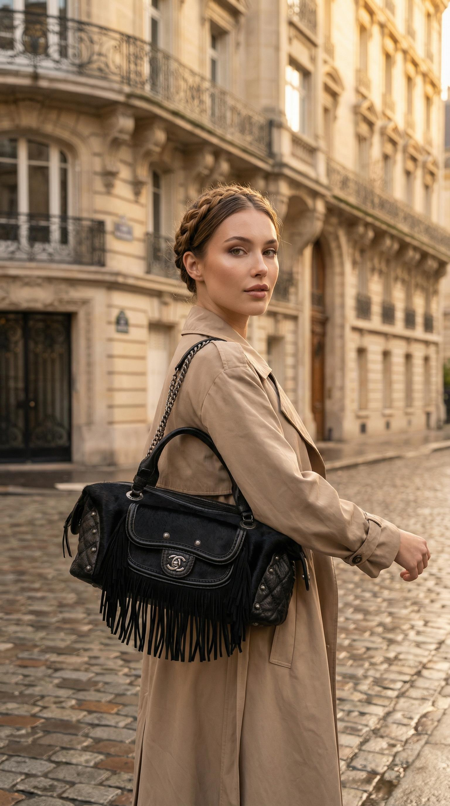 CHANEL CALFHAIR FRINGE PARIS DALLAS BAG