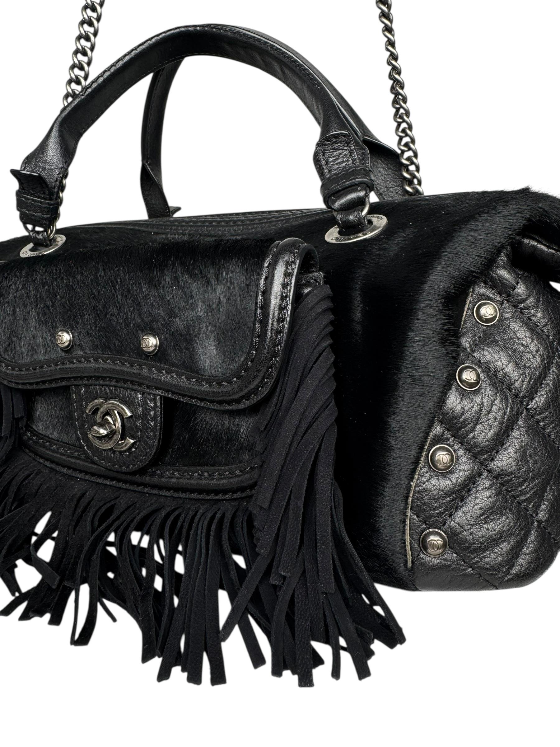 CHANEL CALFHAIR FRINGE PARIS DALLAS BAG