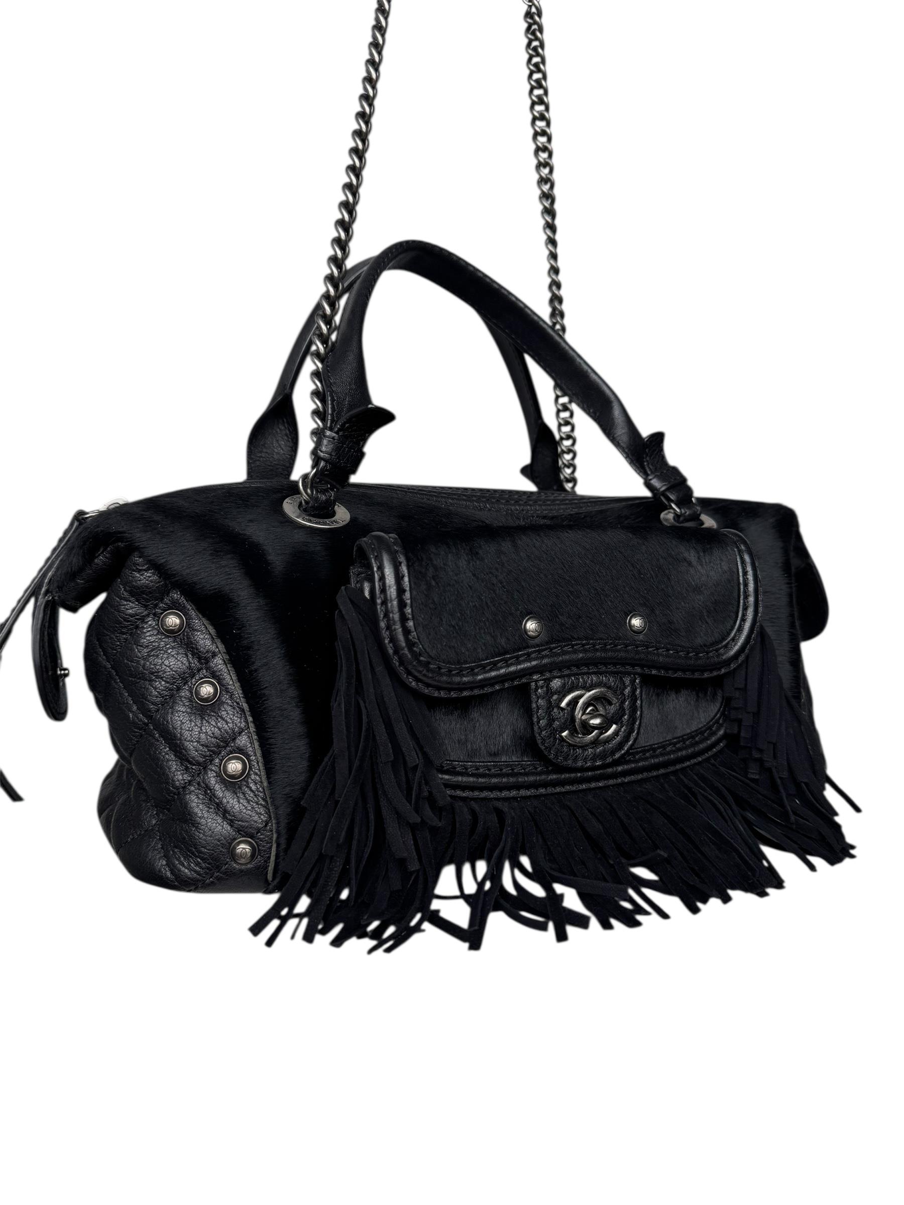 CHANEL CALFHAIR FRINGE PARIS DALLAS BAG