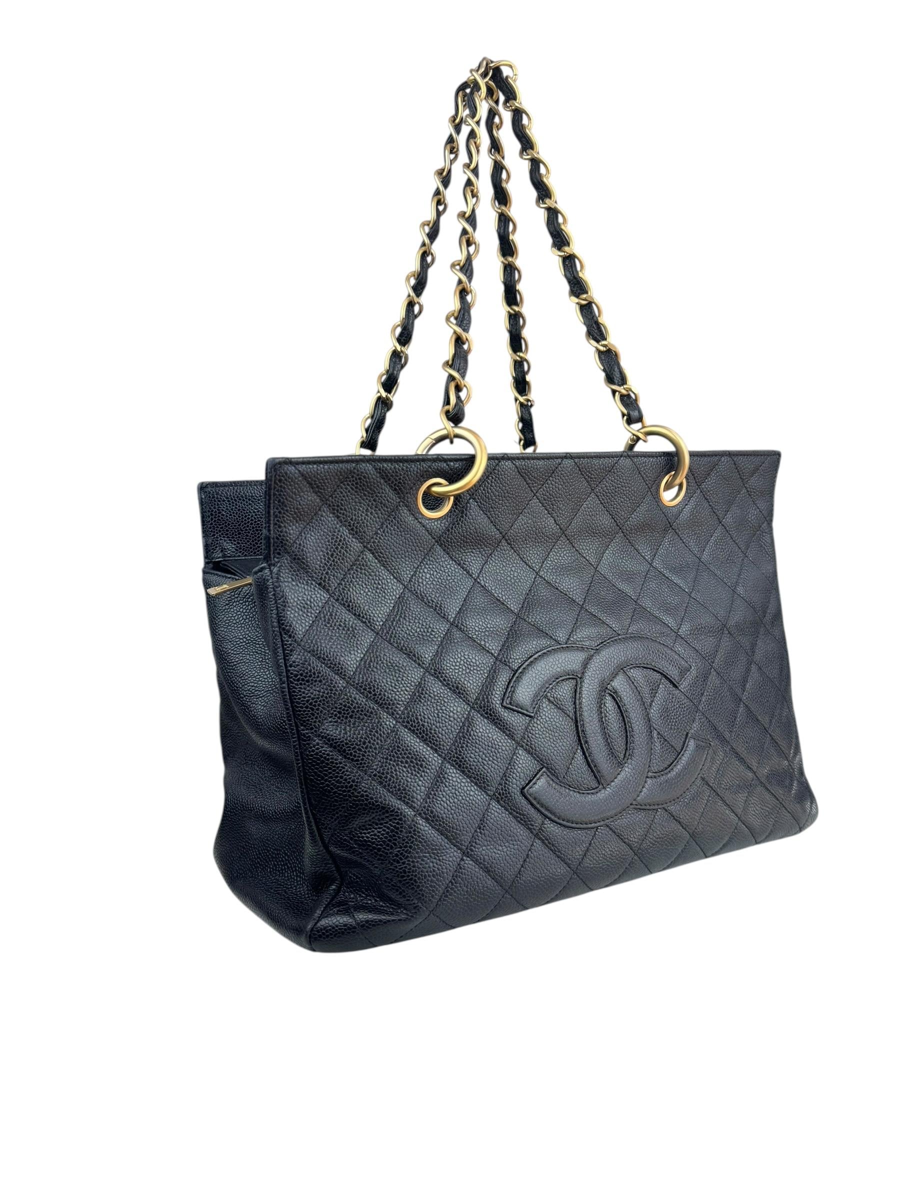 CHANEL CAVIAR CC SHOPPING BAG