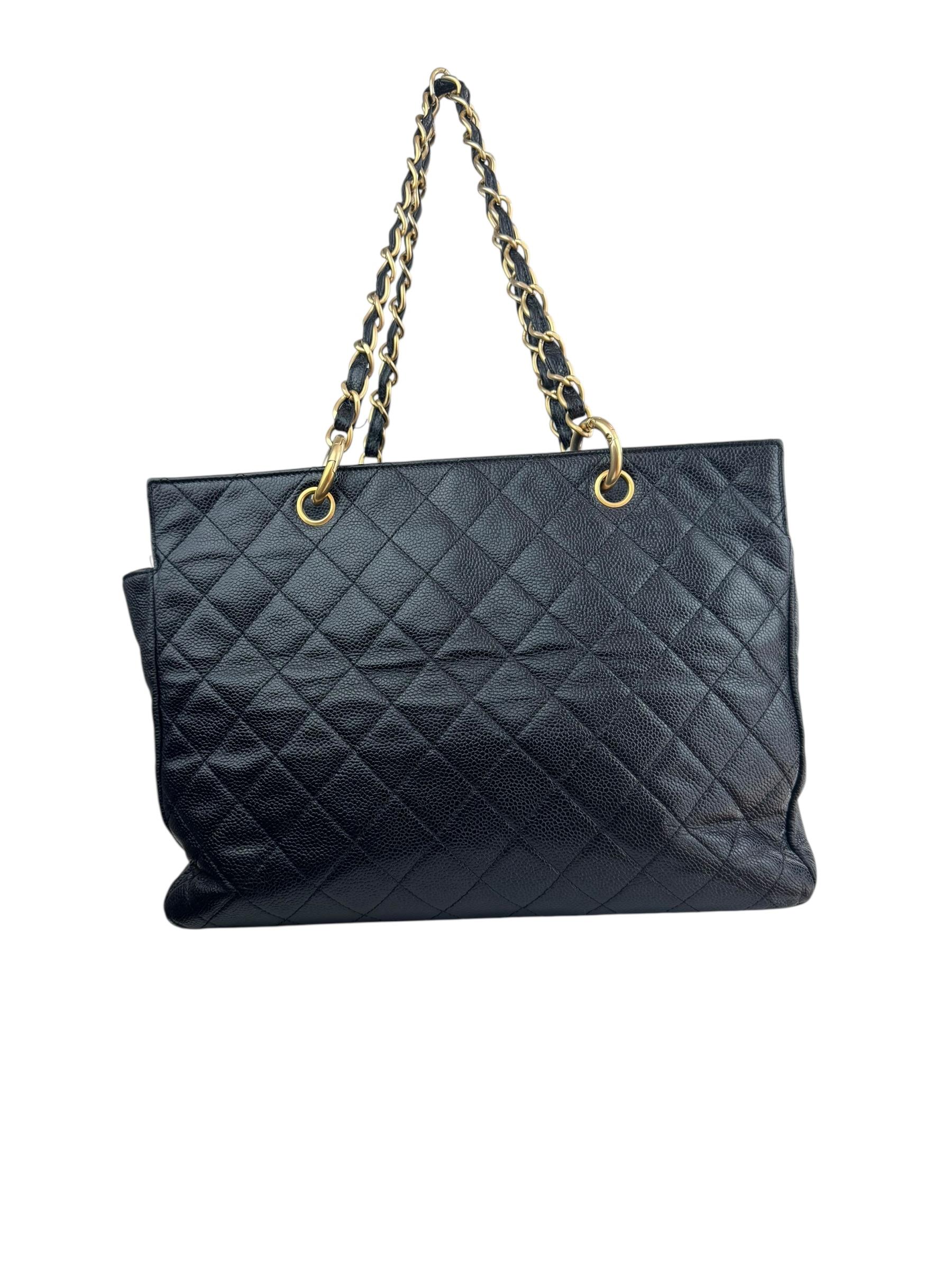 CHANEL CAVIAR CC SHOPPING BAG