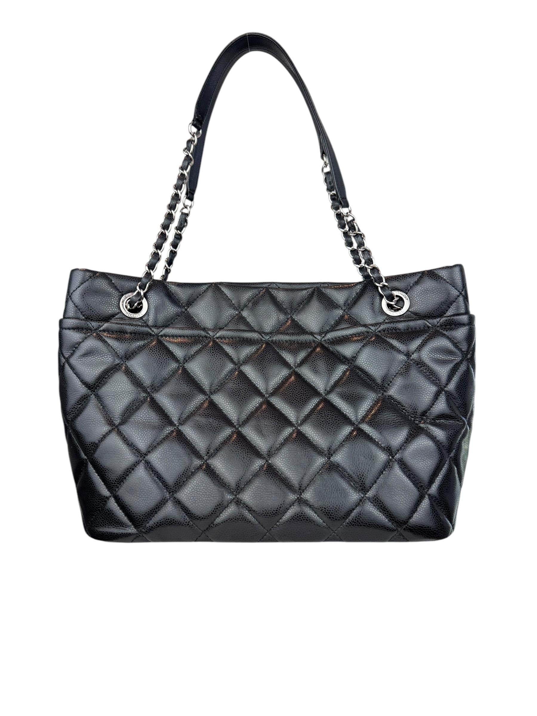 CHANEL CAVIAR LEATHER CC SHOPPING BAG