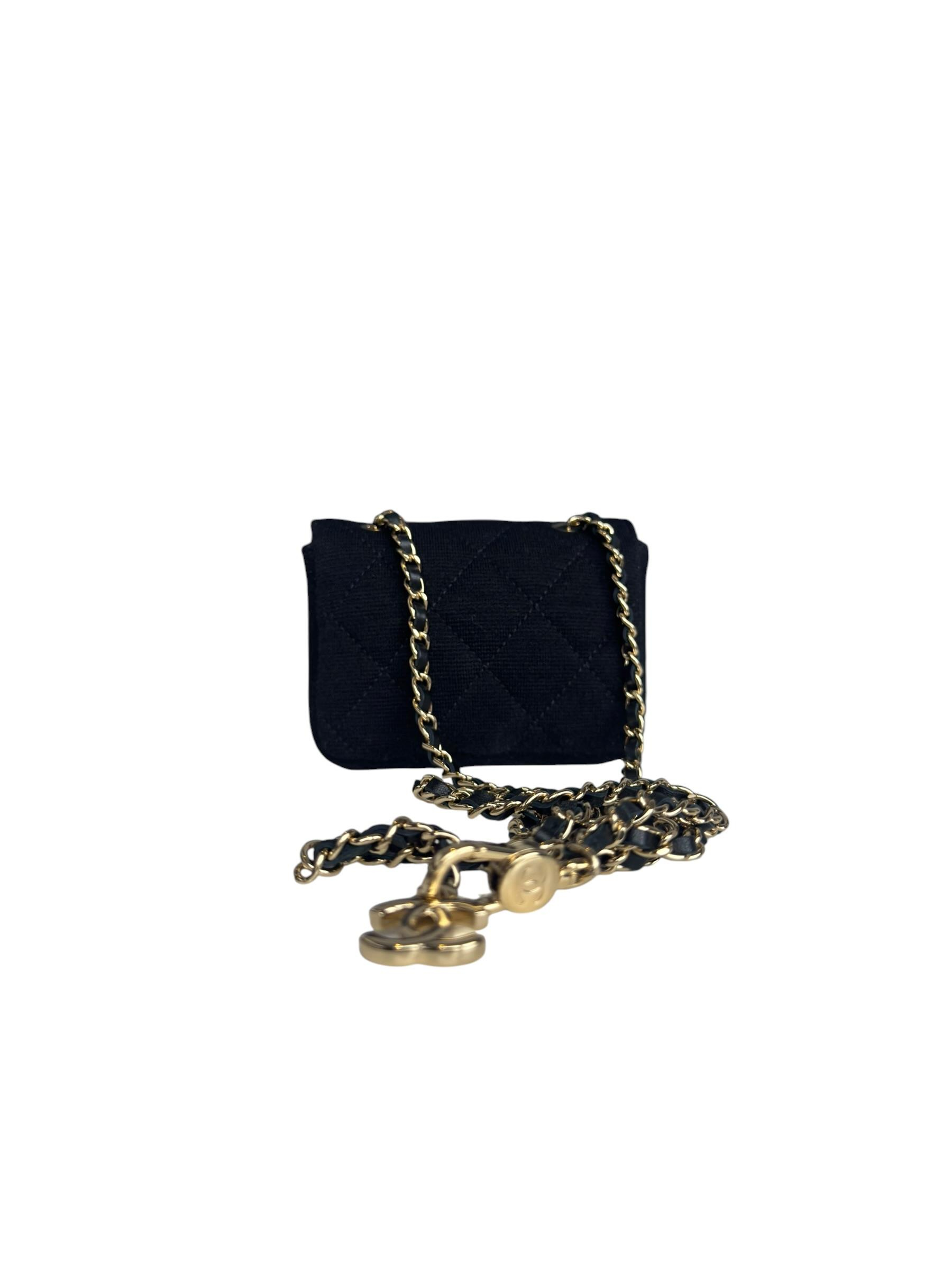 CHANEL CC LOGO CHAIN BELT BAG