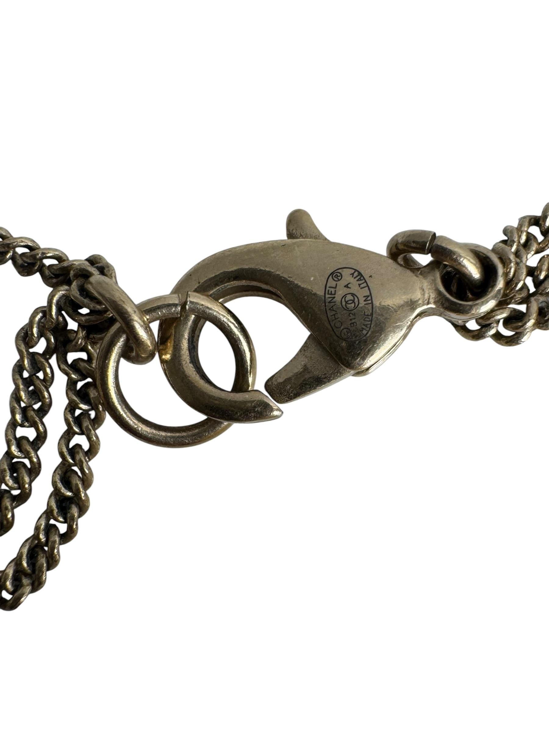 CHANEL CC LOGO PEARL NECKLACE