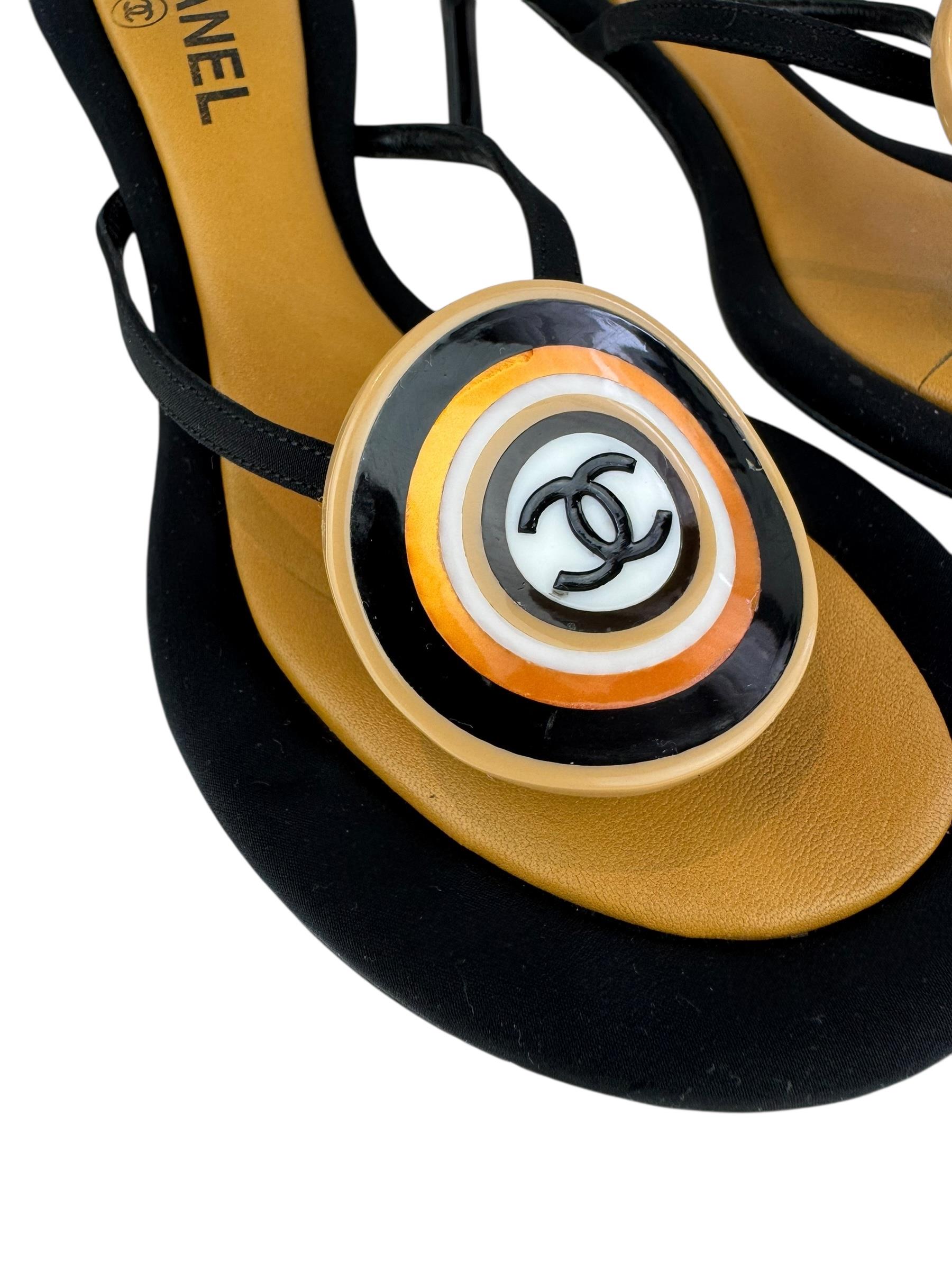 CHANEL CC SLIDE SANDALS