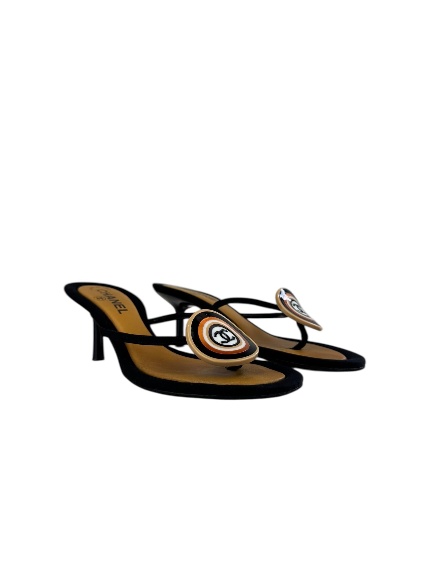 CHANEL CC SLIDE SANDALS