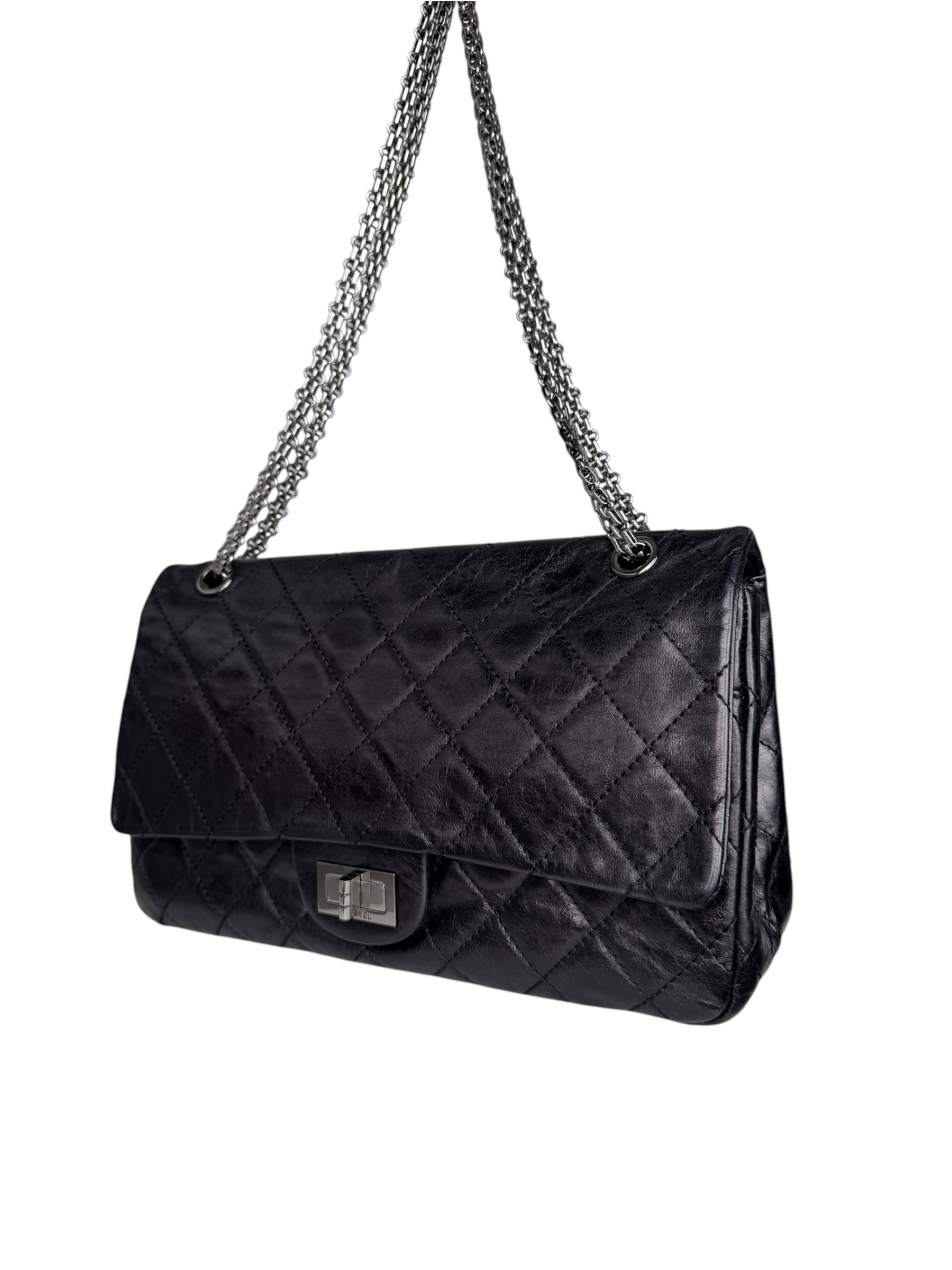 CHANEL CLASSIC BLACK 2.55 DOUBLE FLAP BAG