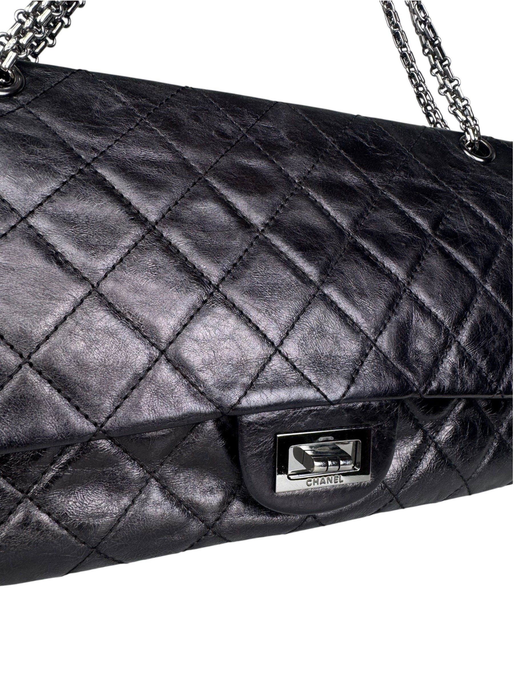CHANEL CLASSIC BLACK 2.55 DOUBLE FLAP BAG