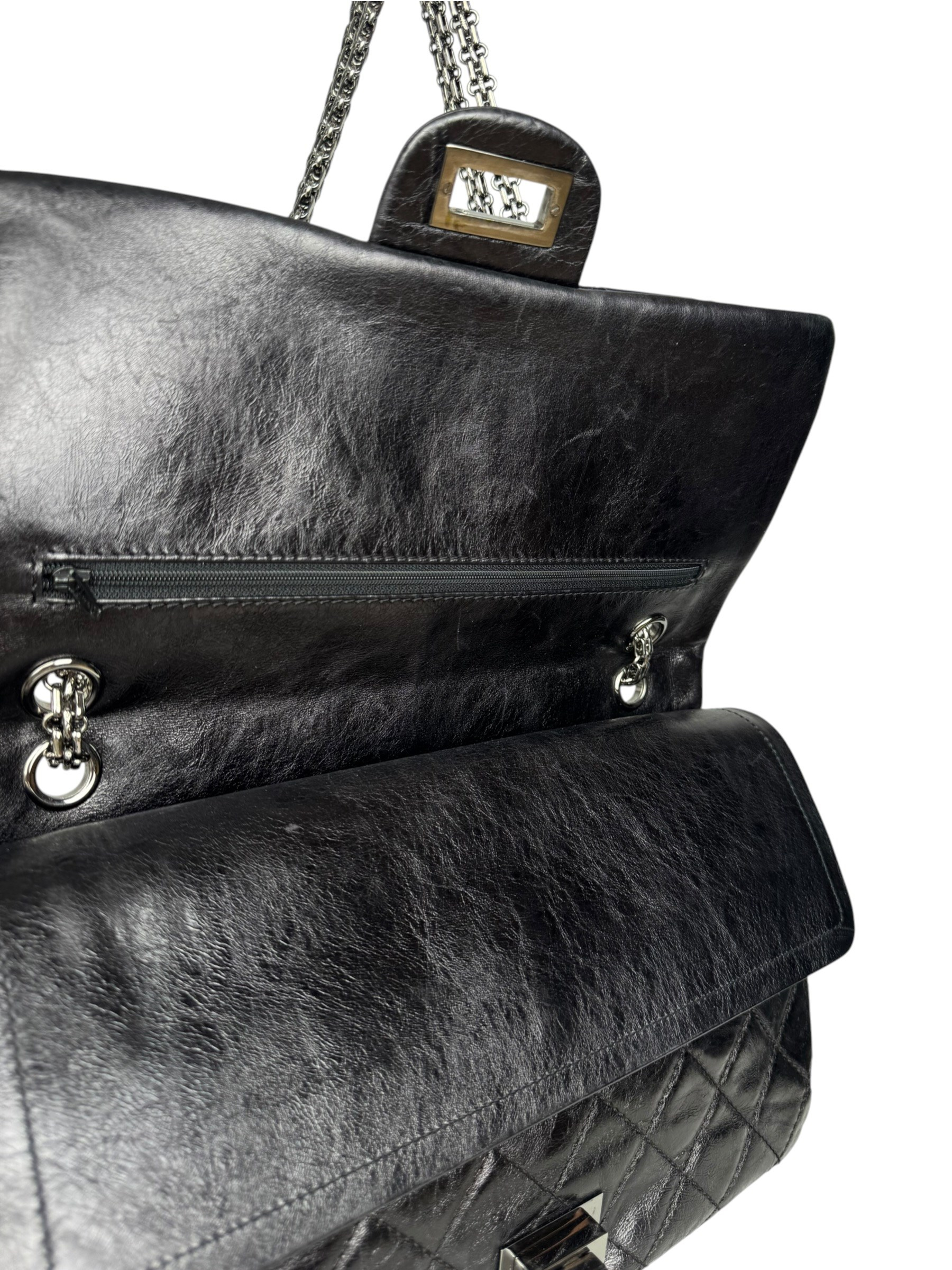 CHANEL CLASSIC BLACK 2.55 DOUBLE FLAP BAG