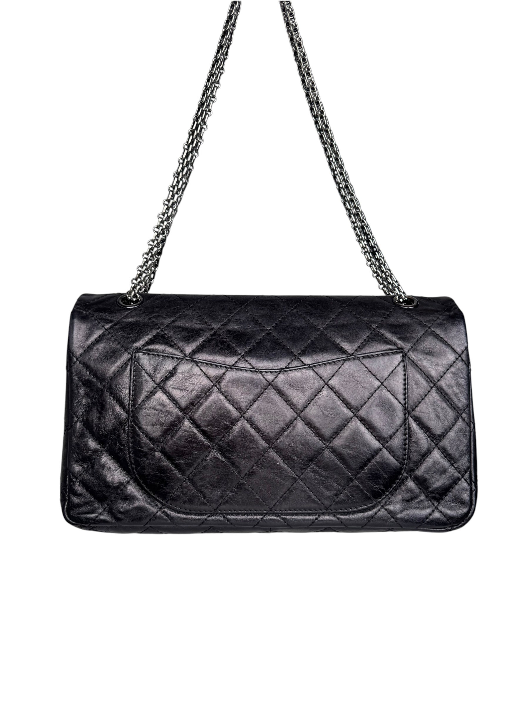 CHANEL CLASSIC BLACK 2.55 DOUBLE FLAP BAG