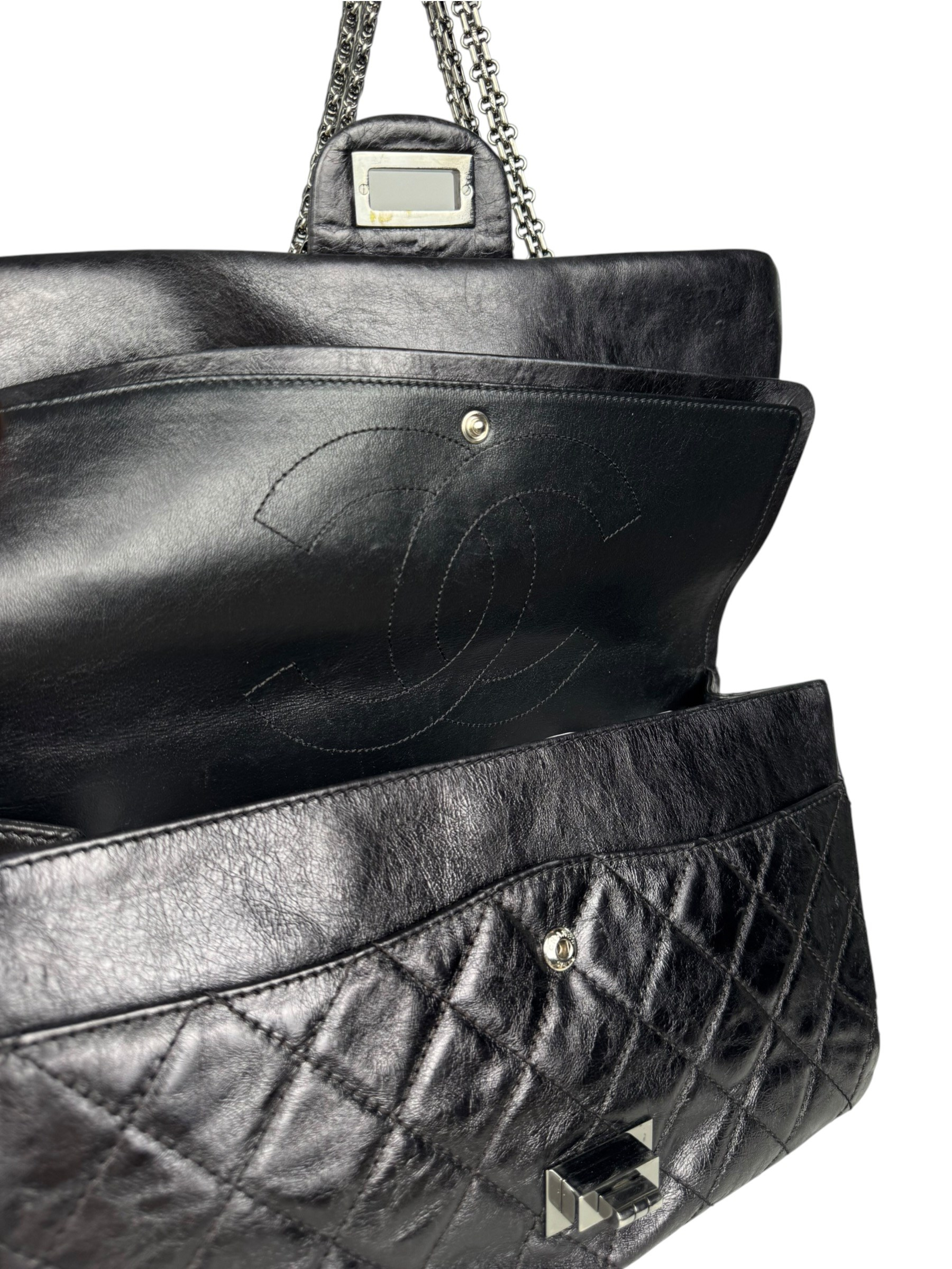CHANEL CLASSIC BLACK 2.55 DOUBLE FLAP BAG