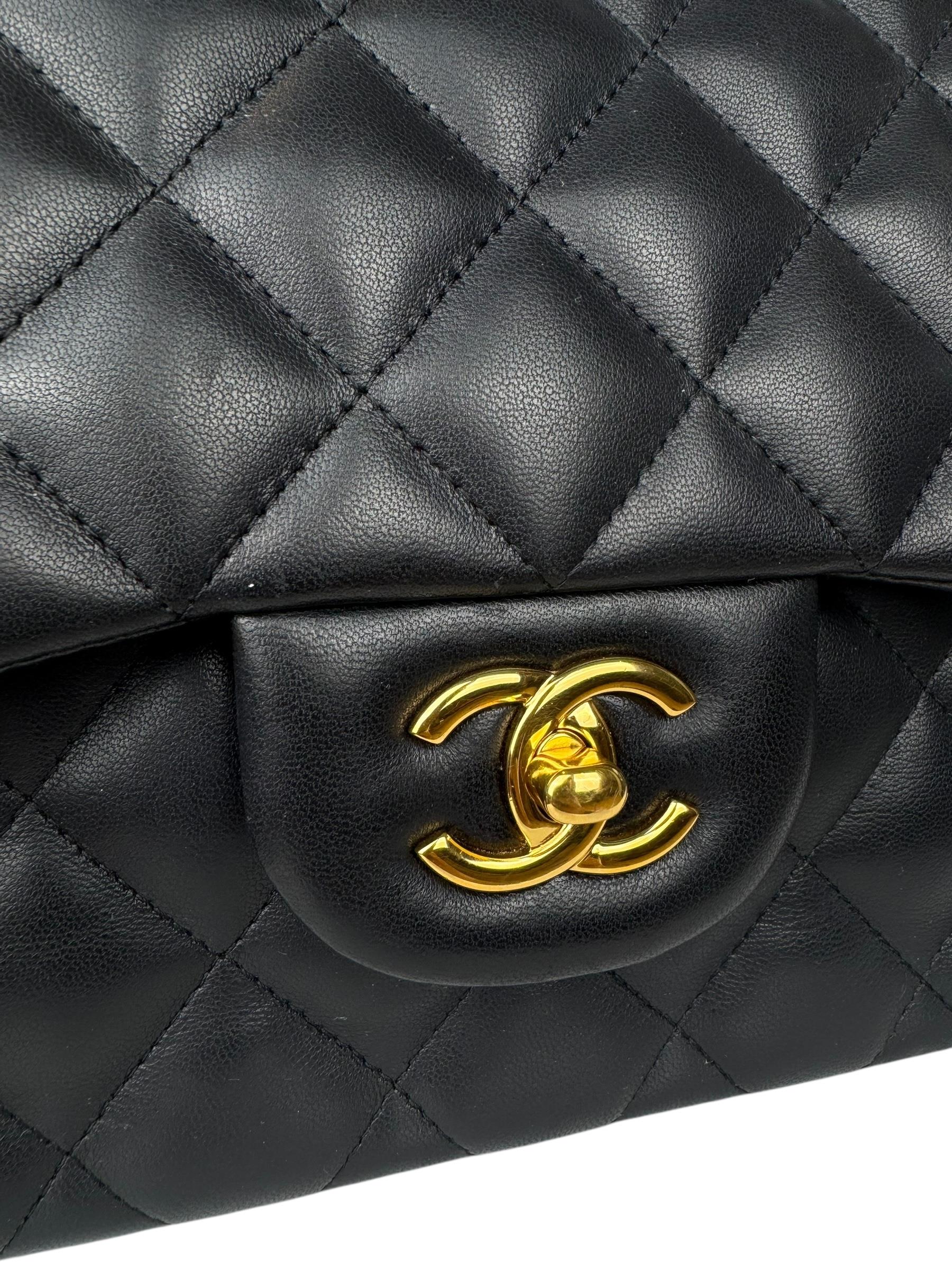 CHANEL CLASSIC LUMBSKIN DOUBLE FLAP JUMBO BAG
