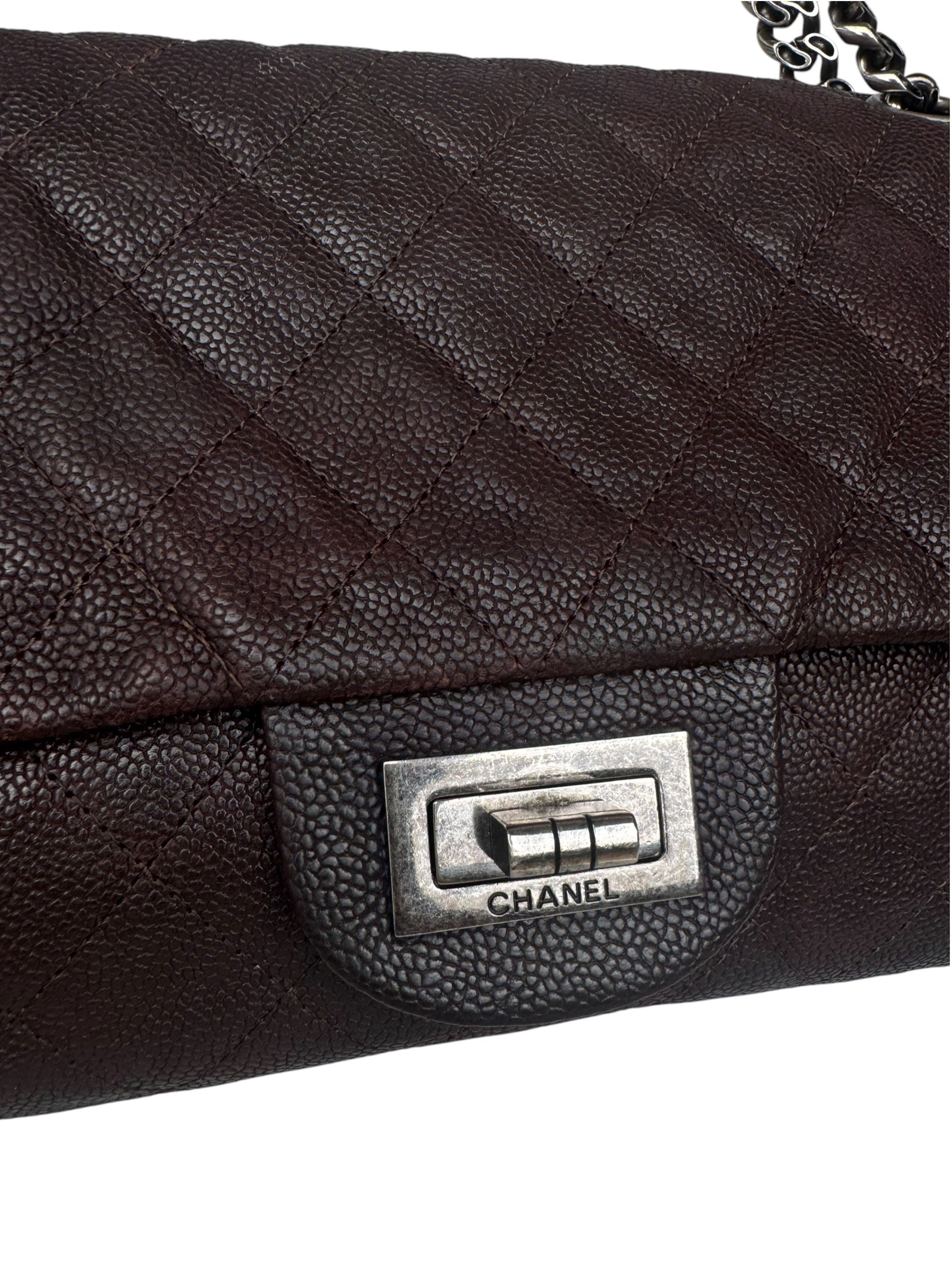 CHANEL CLASSIC MEDIUM BROWN 2.55 DOUBLE FLAP BAG