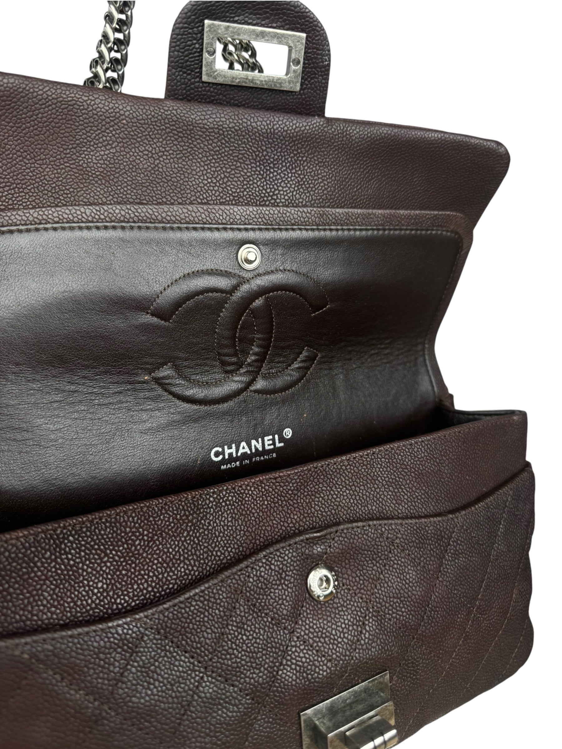 CHANEL CLASSIC MEDIUM BROWN 2.55 DOUBLE FLAP BAG