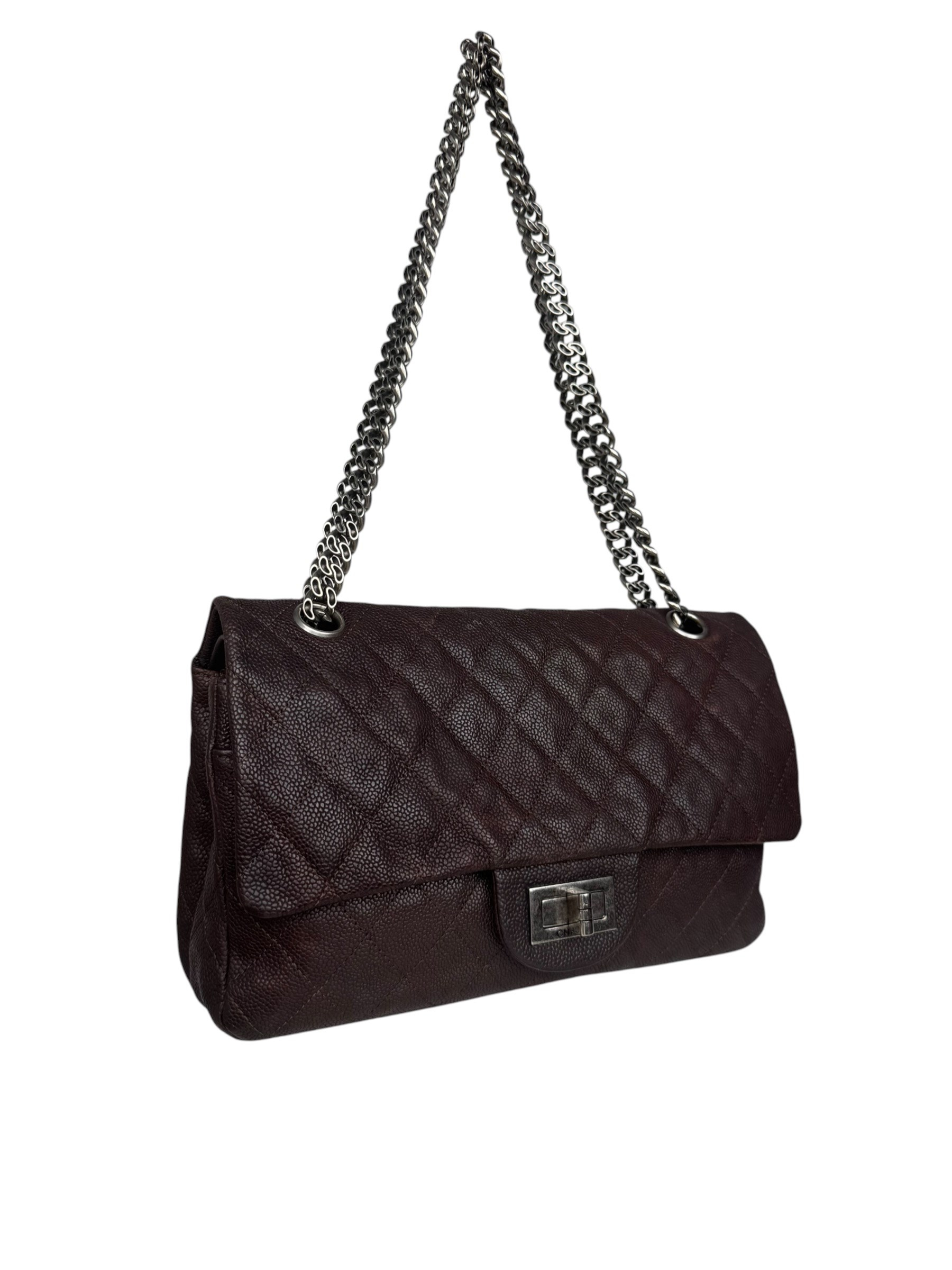 CHANEL CLASSIC MEDIUM BROWN 2.55 DOUBLE FLAP BAG