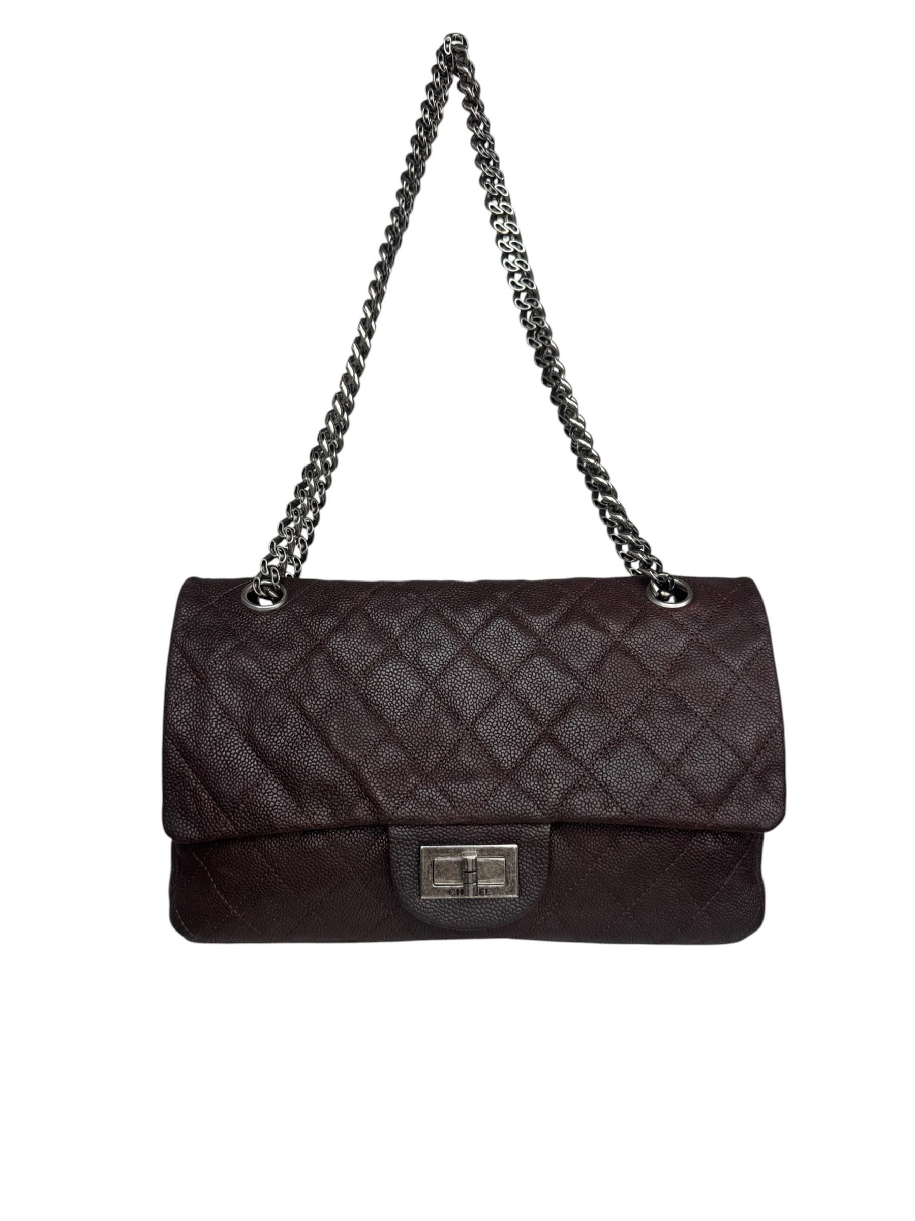 CHANEL CLASSIC MEDIUM BROWN 2.55 DOUBLE FLAP BAG