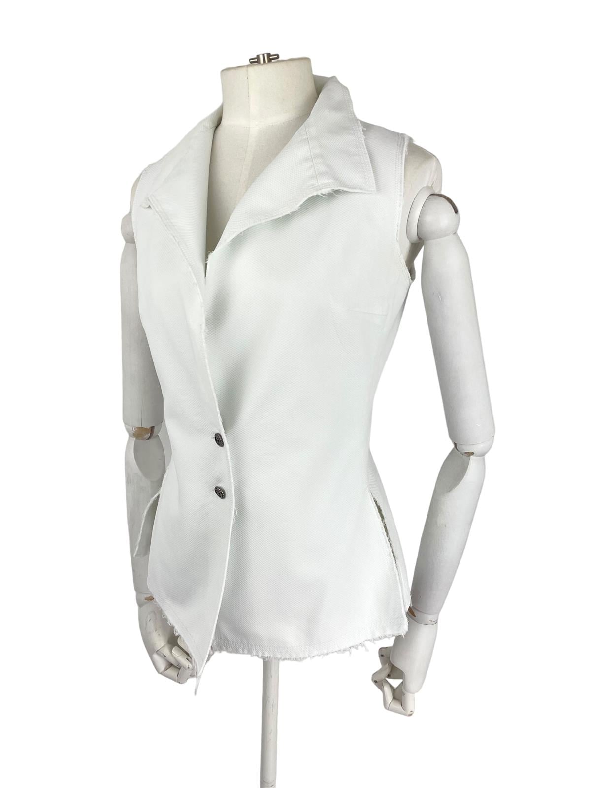 CHANEL COTTON CC BUTTON VEST