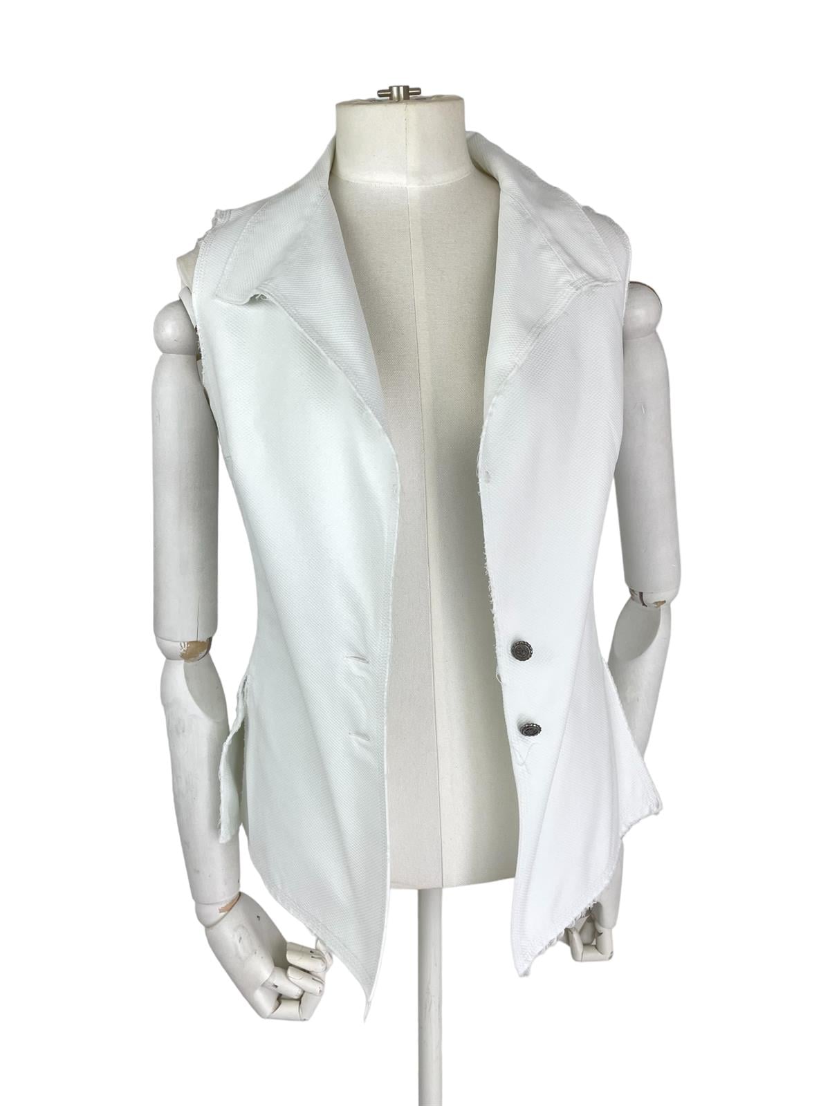 CHANEL COTTON CC BUTTON VEST