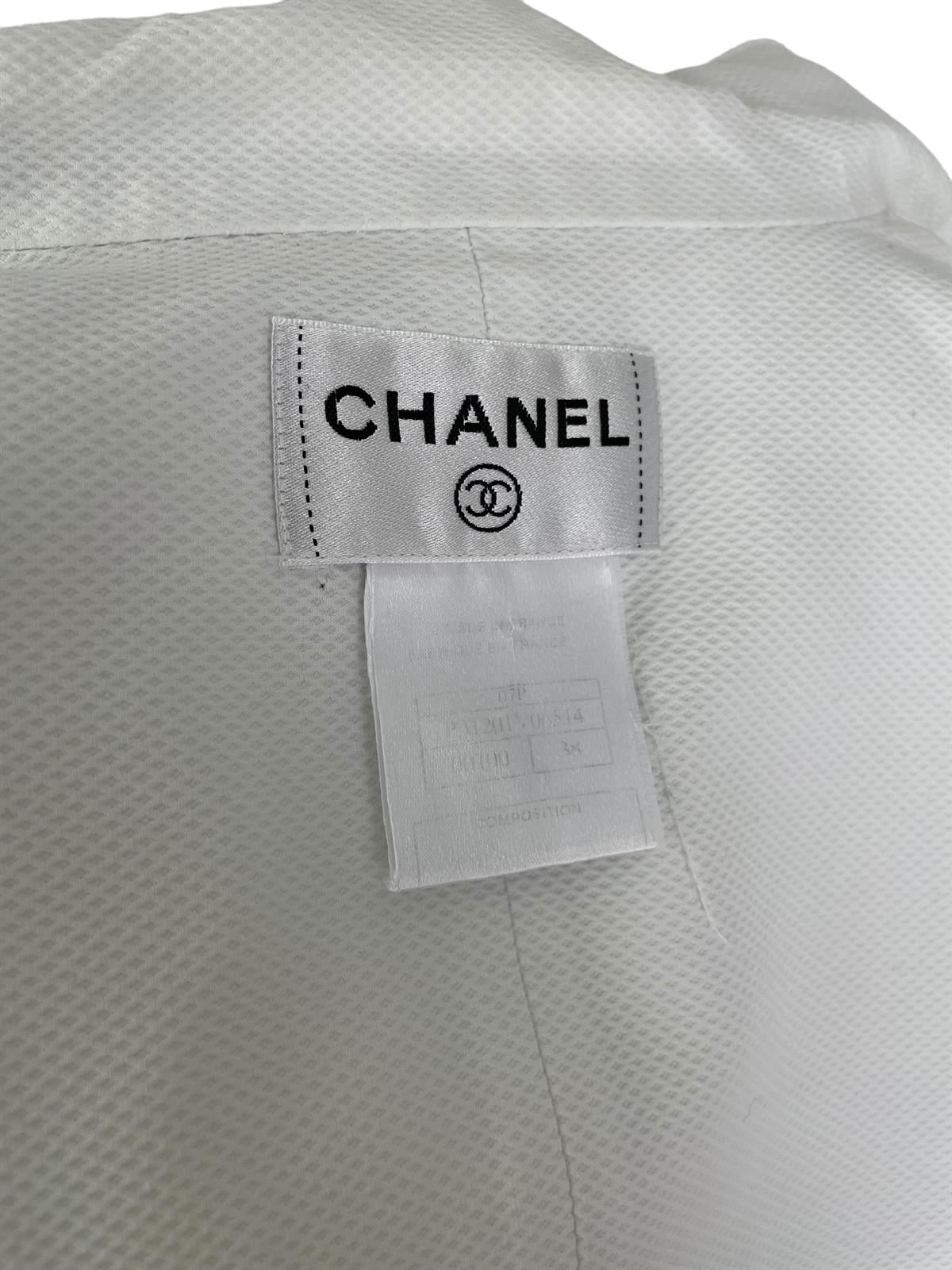CHANEL COTTON CC BUTTON VEST