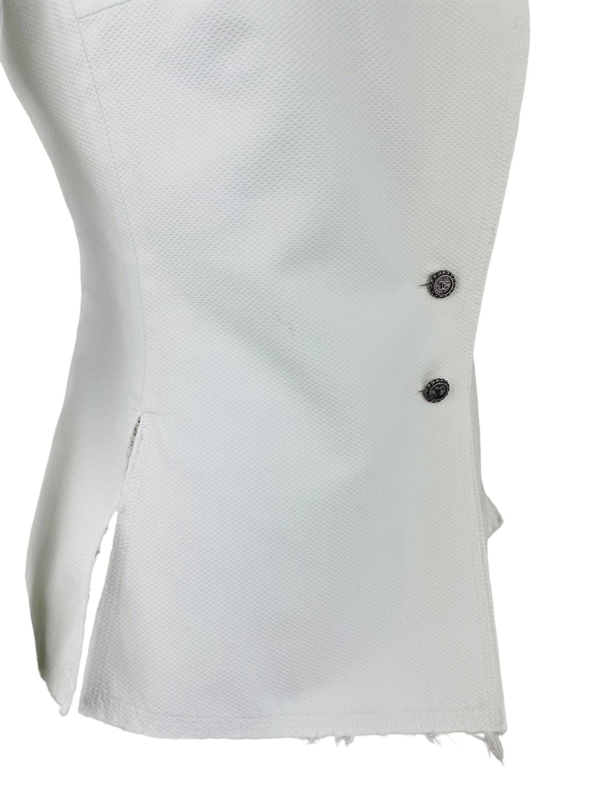 CHANEL COTTON CC BUTTON VEST