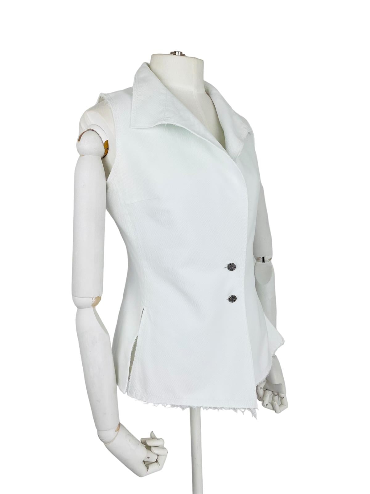 CHANEL COTTON CC BUTTON VEST