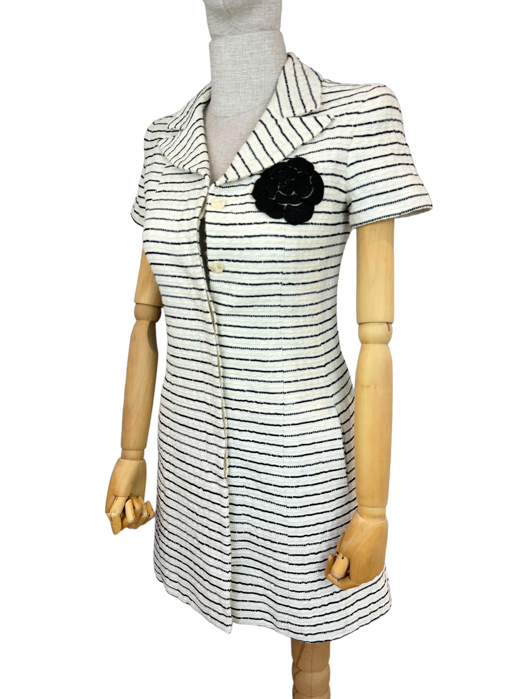 CHANEL CRUISE 2001 CAMELLIA TWEED DRESS