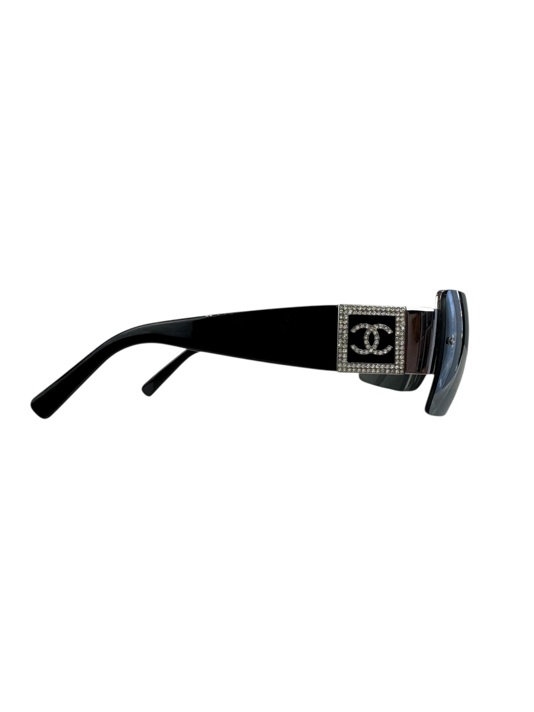 CHANEL CRYSTAL RECTANGLE SUNGLASSES
