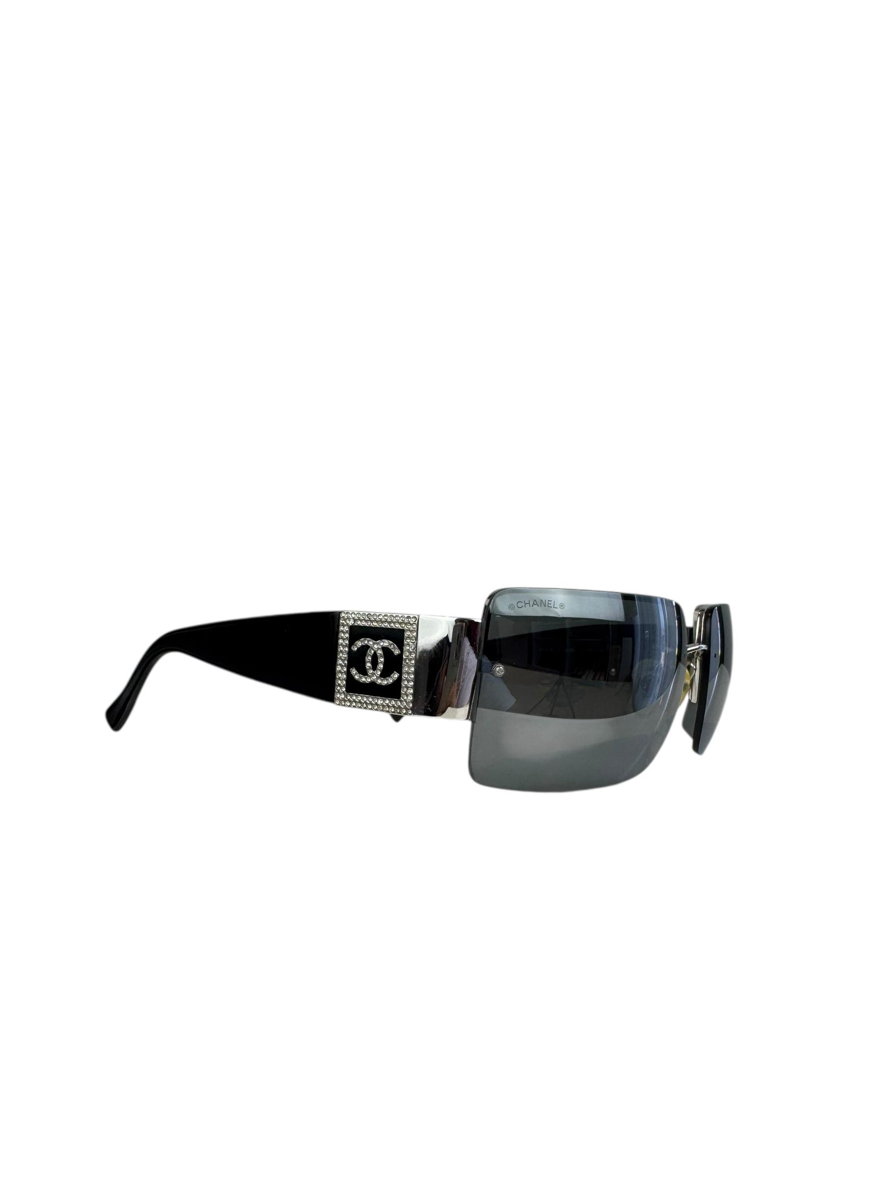 CHANEL CRYSTAL RECTANGLE SUNGLASSES