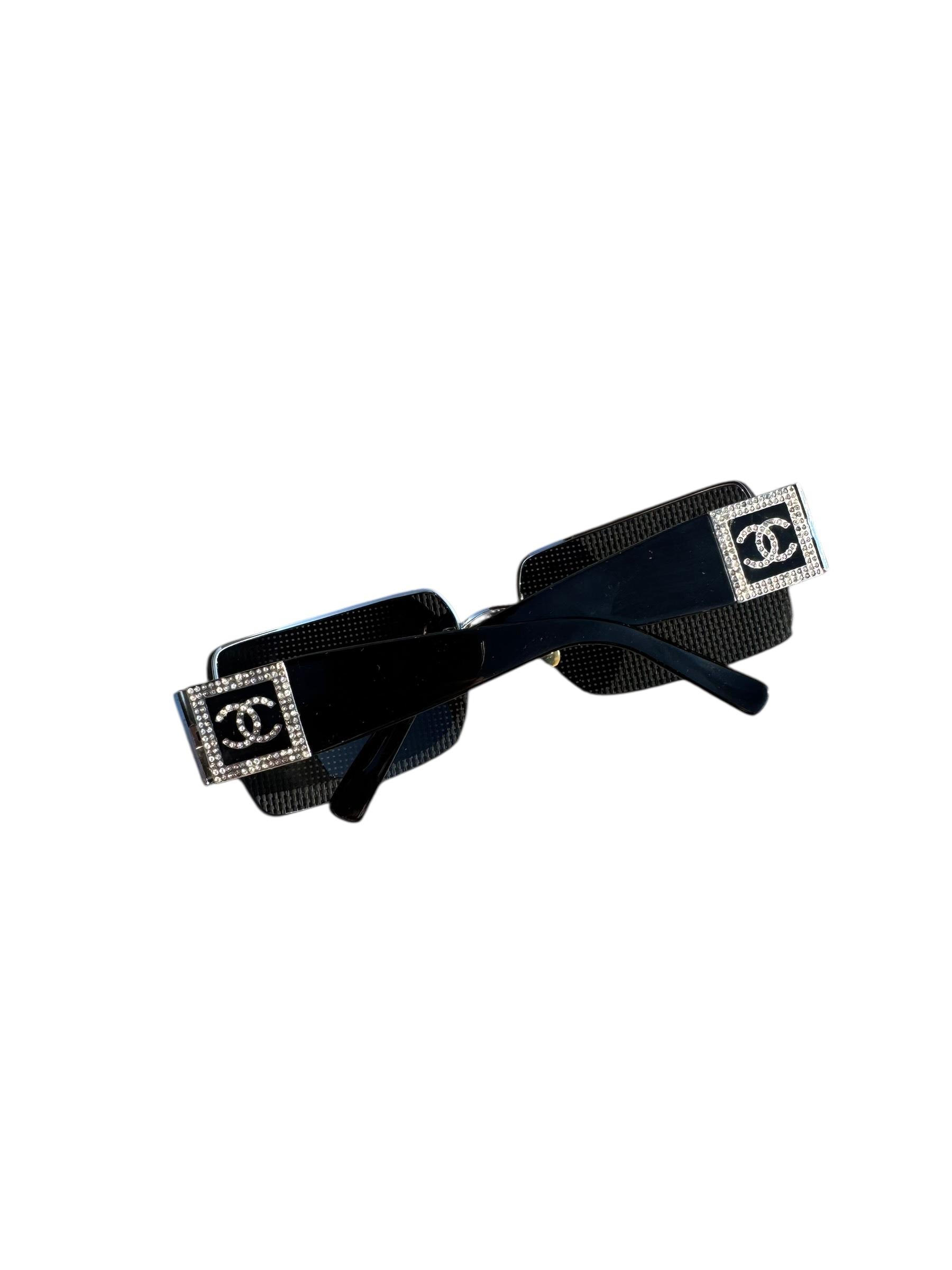 CHANEL CRYSTAL RECTANGLE SUNGLASSES
