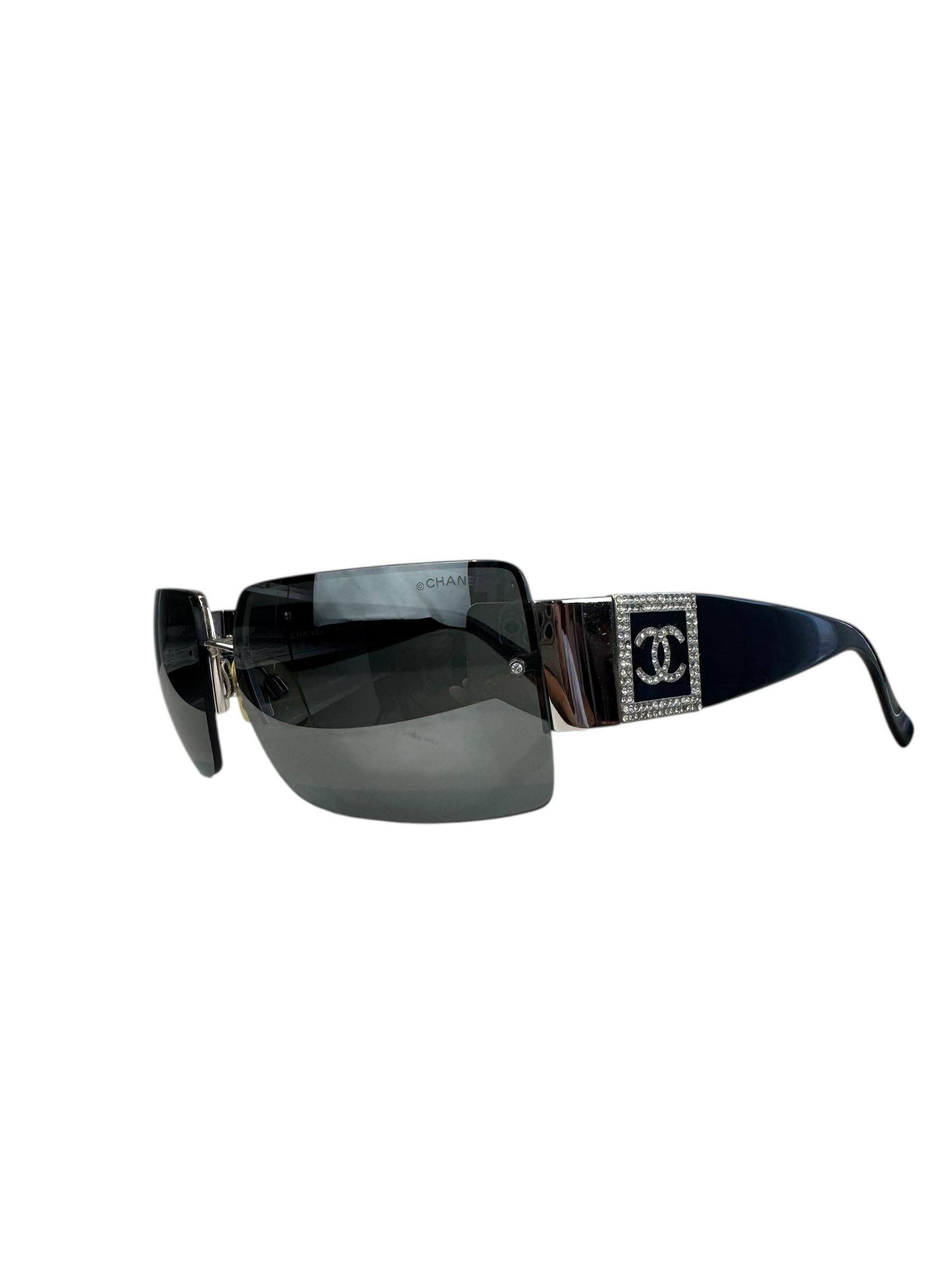 CHANEL CRYSTAL RECTANGLE SUNGLASSES