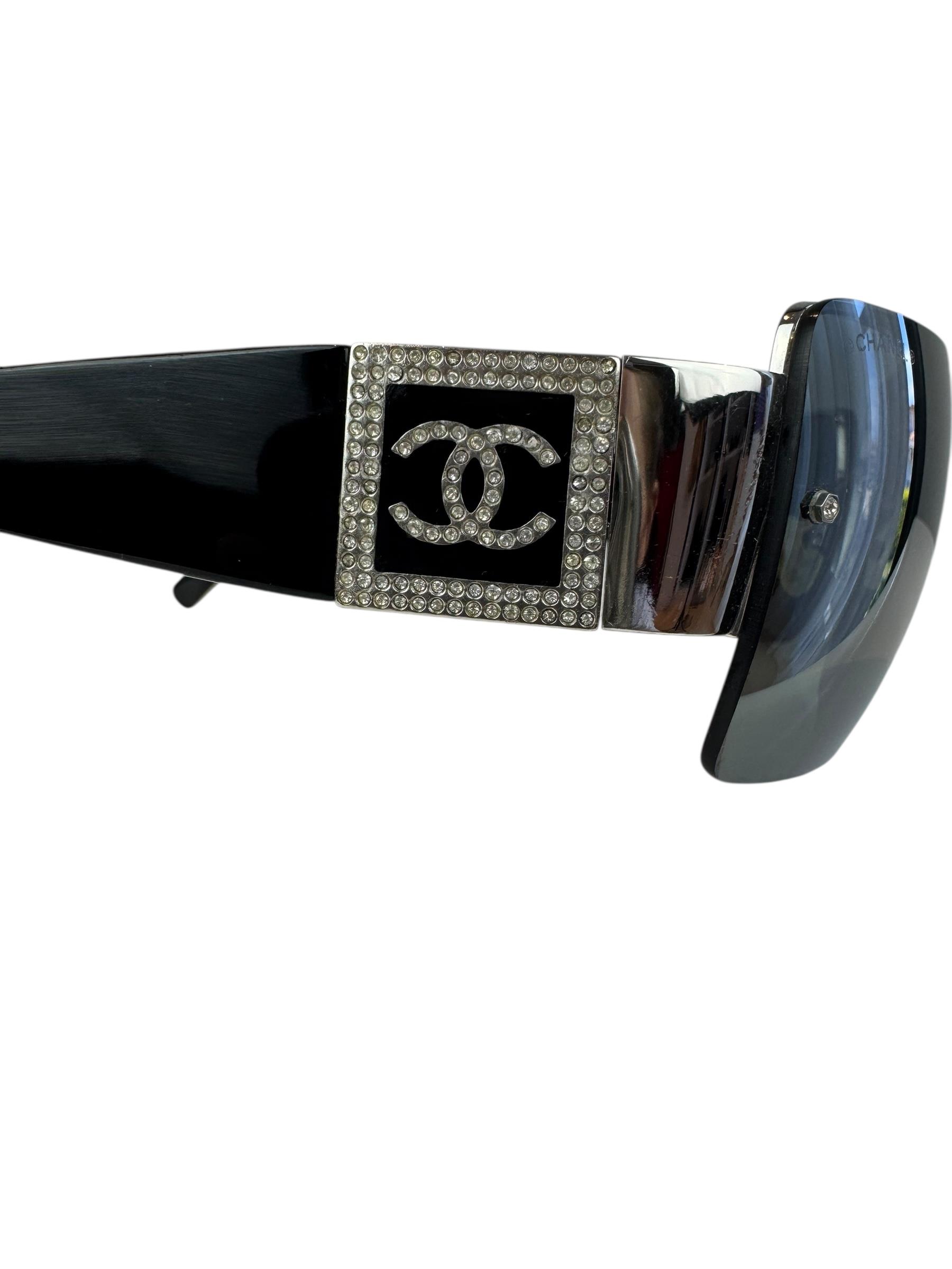CHANEL CRYSTAL RECTANGLE SUNGLASSES