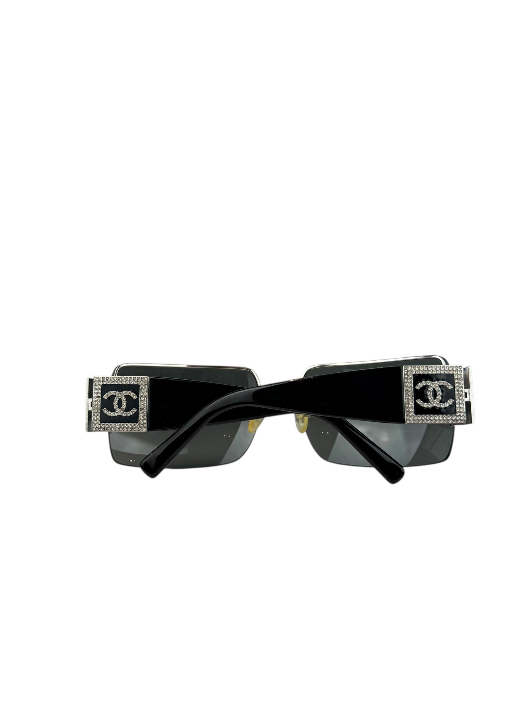 CHANEL CRYSTAL RECTANGLE SUNGLASSES