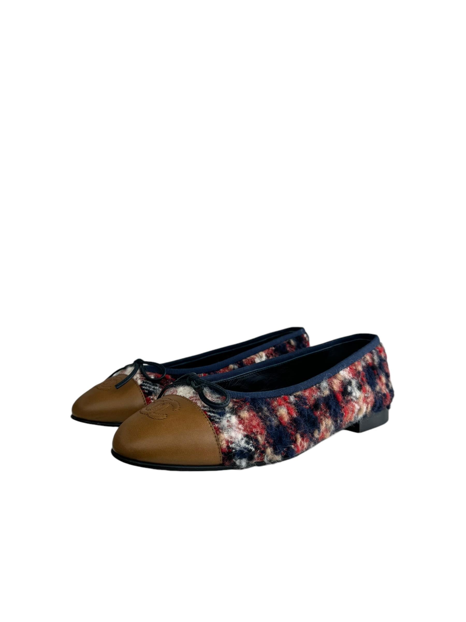 CHANEL GINGHAM WOOL LEATHER BABET