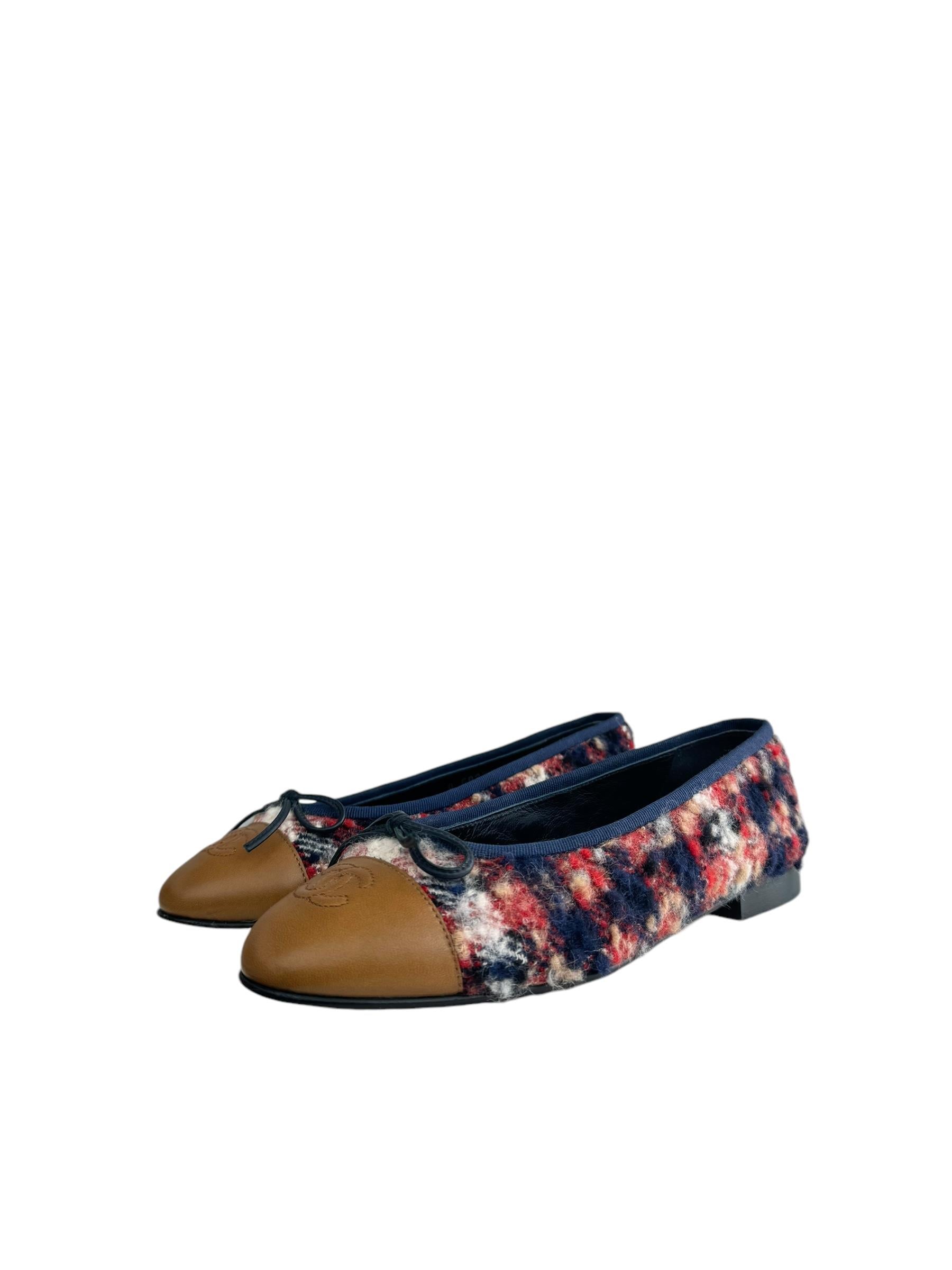 CHANEL GINGHAM WOOL LEATHER BABET