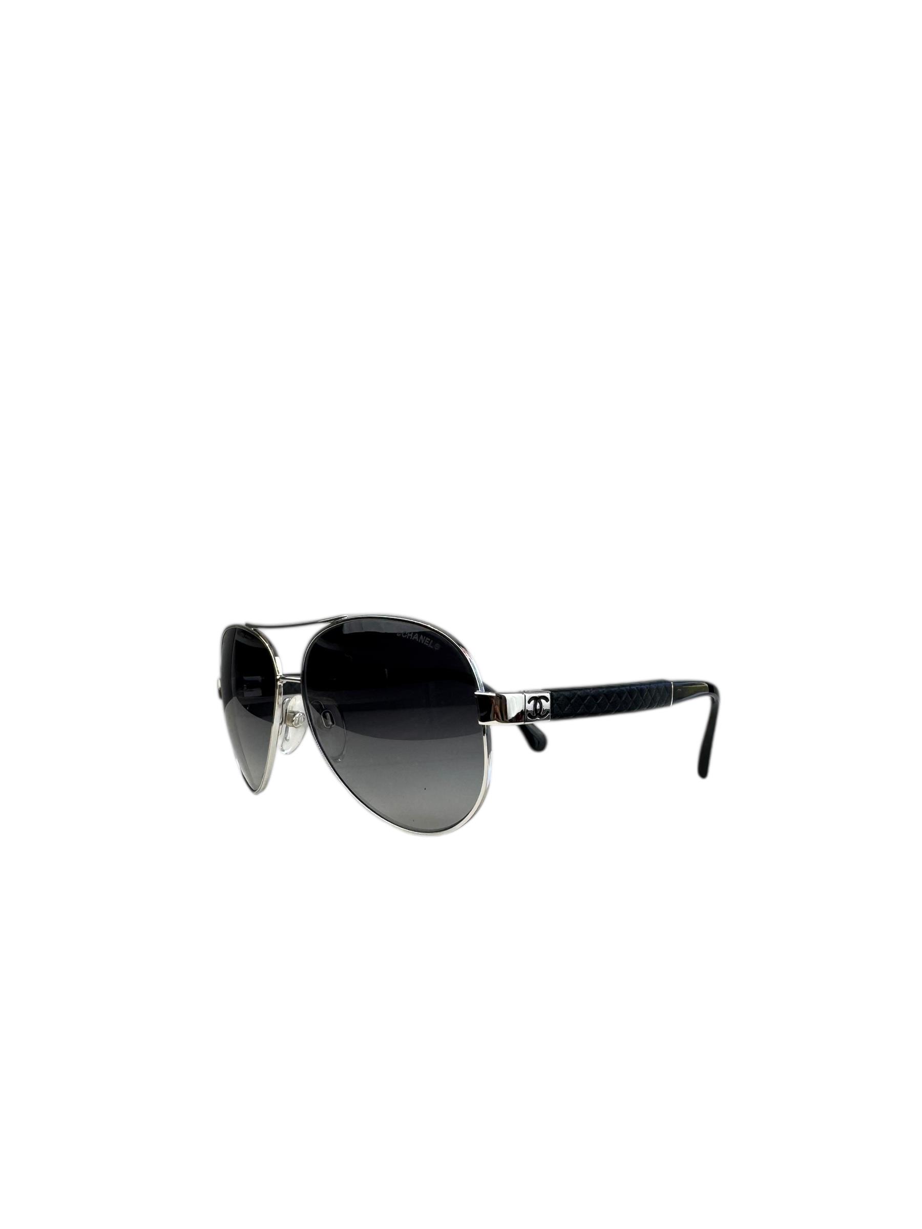 CHANEL METAL AVIATOR SUNGLASSES