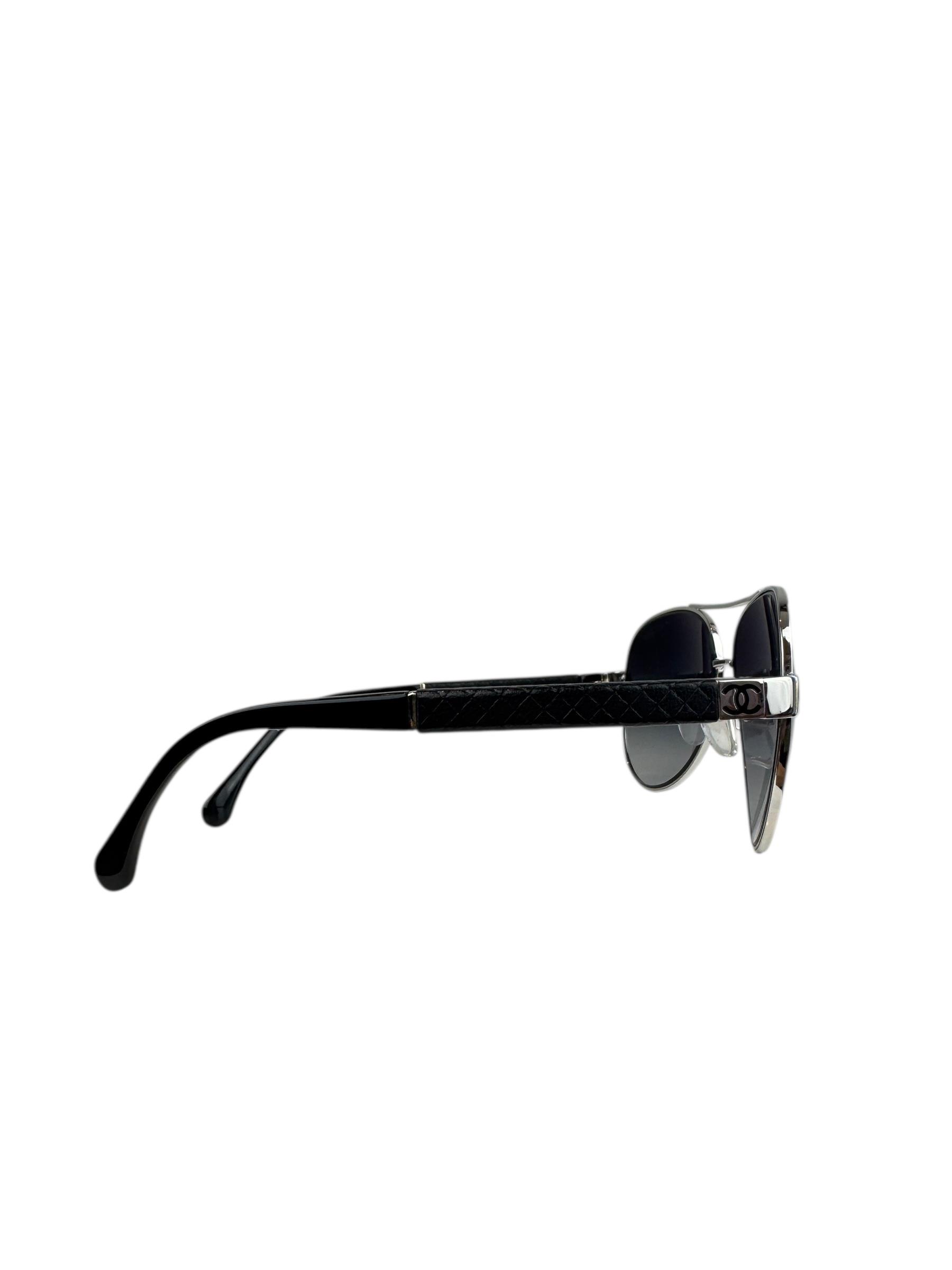 CHANEL METAL AVIATOR SUNGLASSES