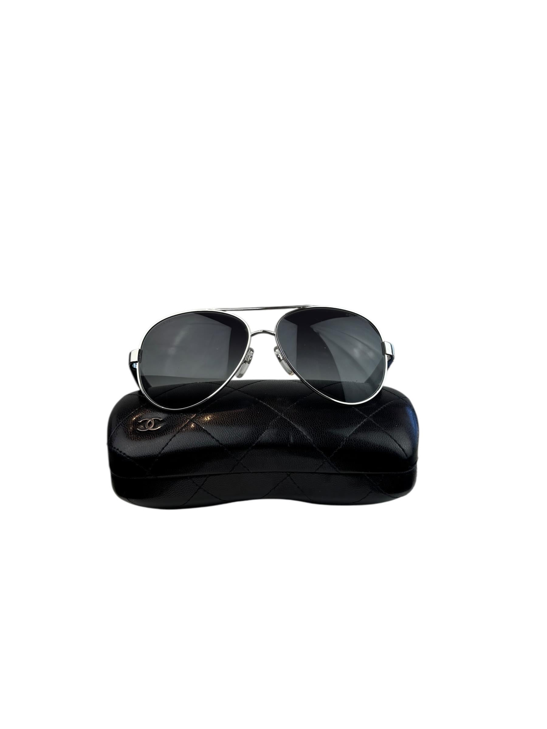 CHANEL METAL AVIATOR SUNGLASSES