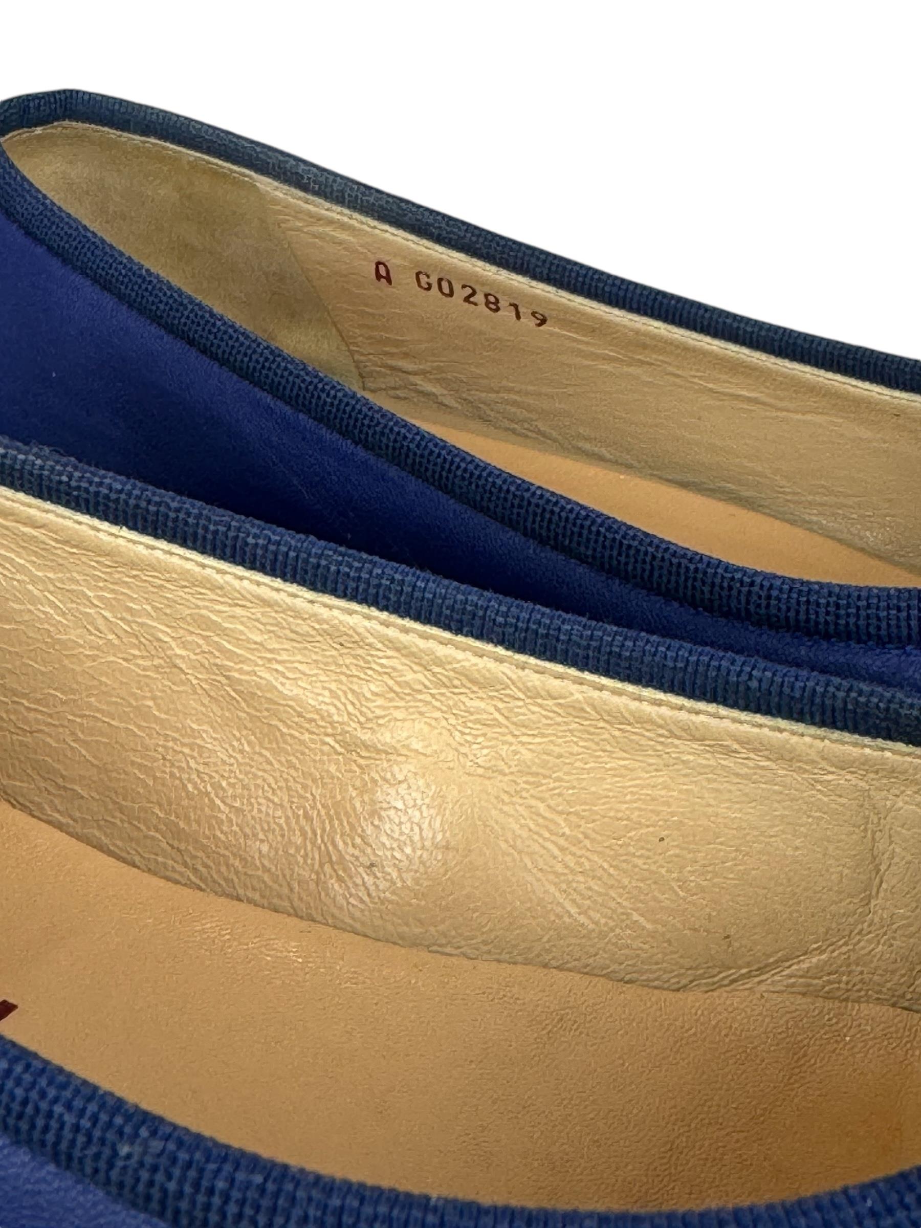 CHANEL NAVY GOLD BALLET FLATS