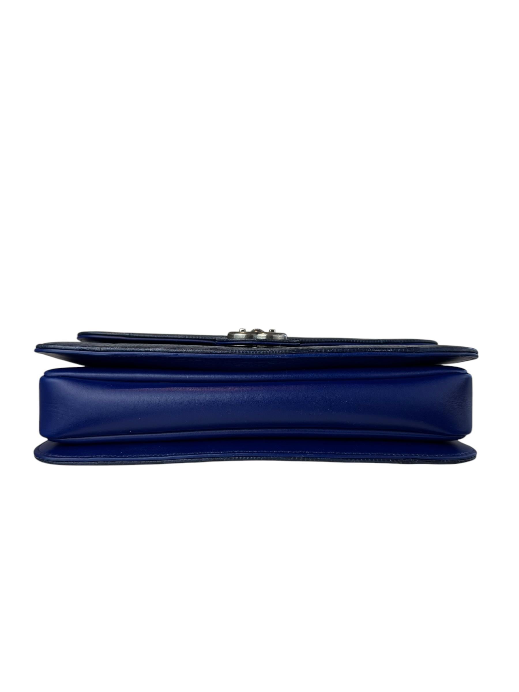 CHANEL NAVY LIZARD PERFECT EDGE BAG