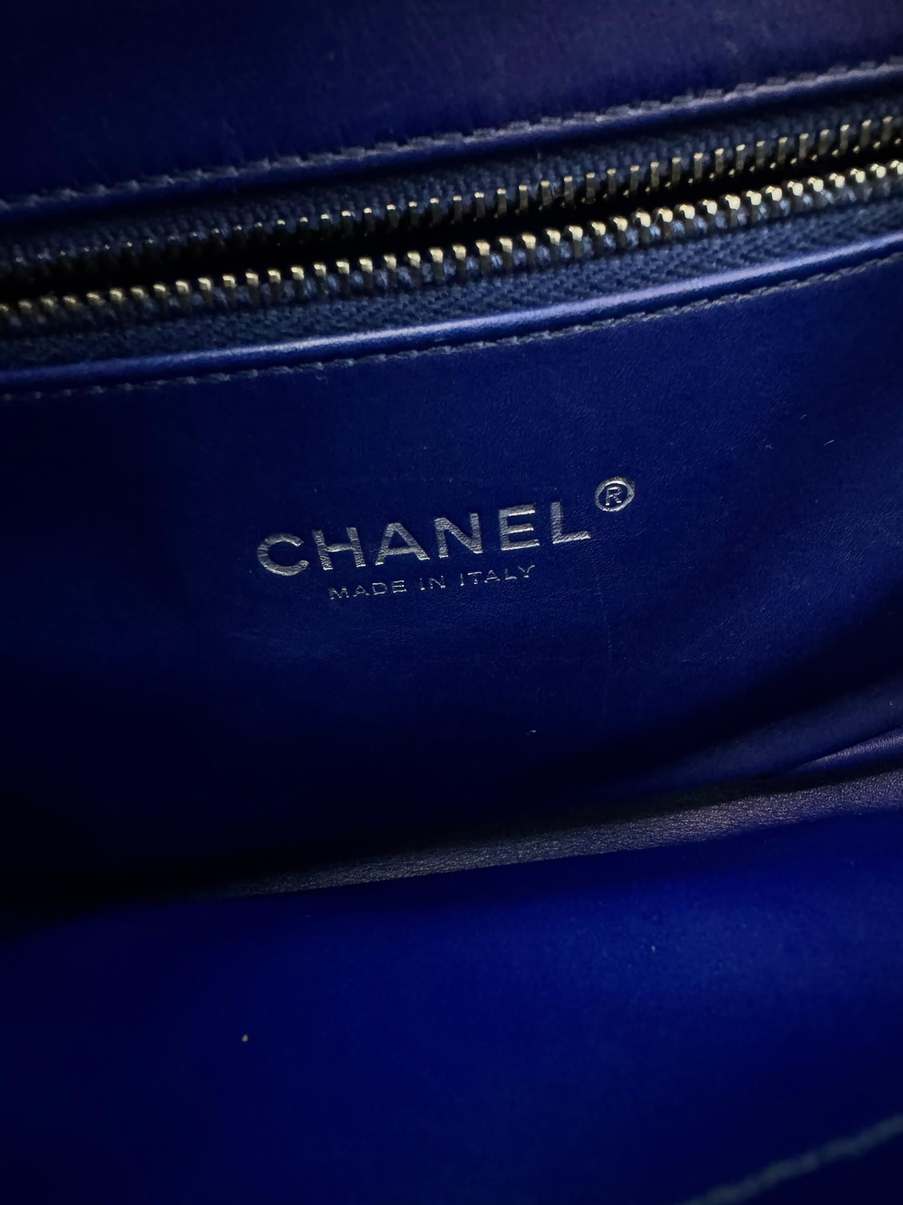 CHANEL NAVY LIZARD PERFECT EDGE BAG