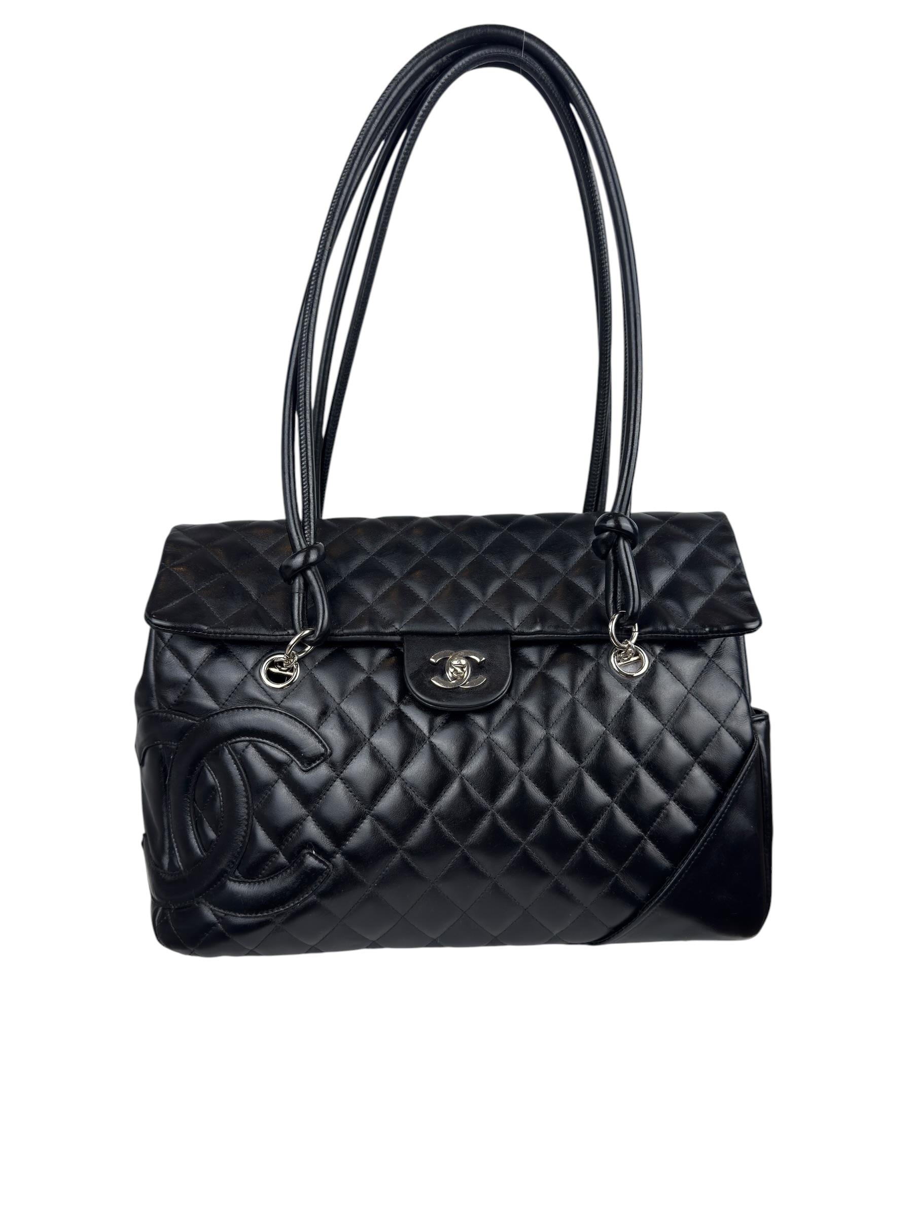 CHANEL QUILTED LEATHER CAMBON TOTE BAG