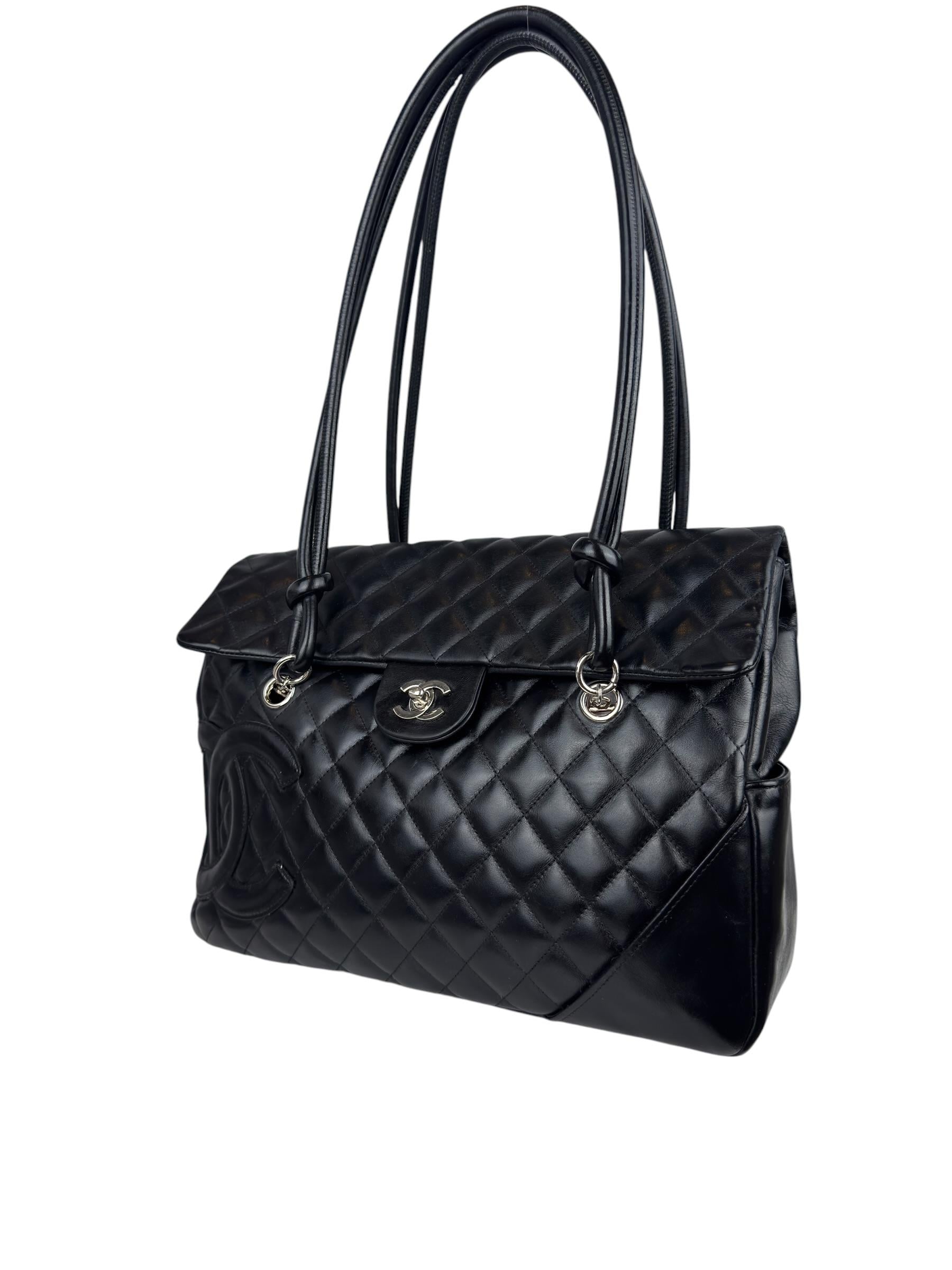 CHANEL QUILTED LEATHER CAMBON TOTE BAG