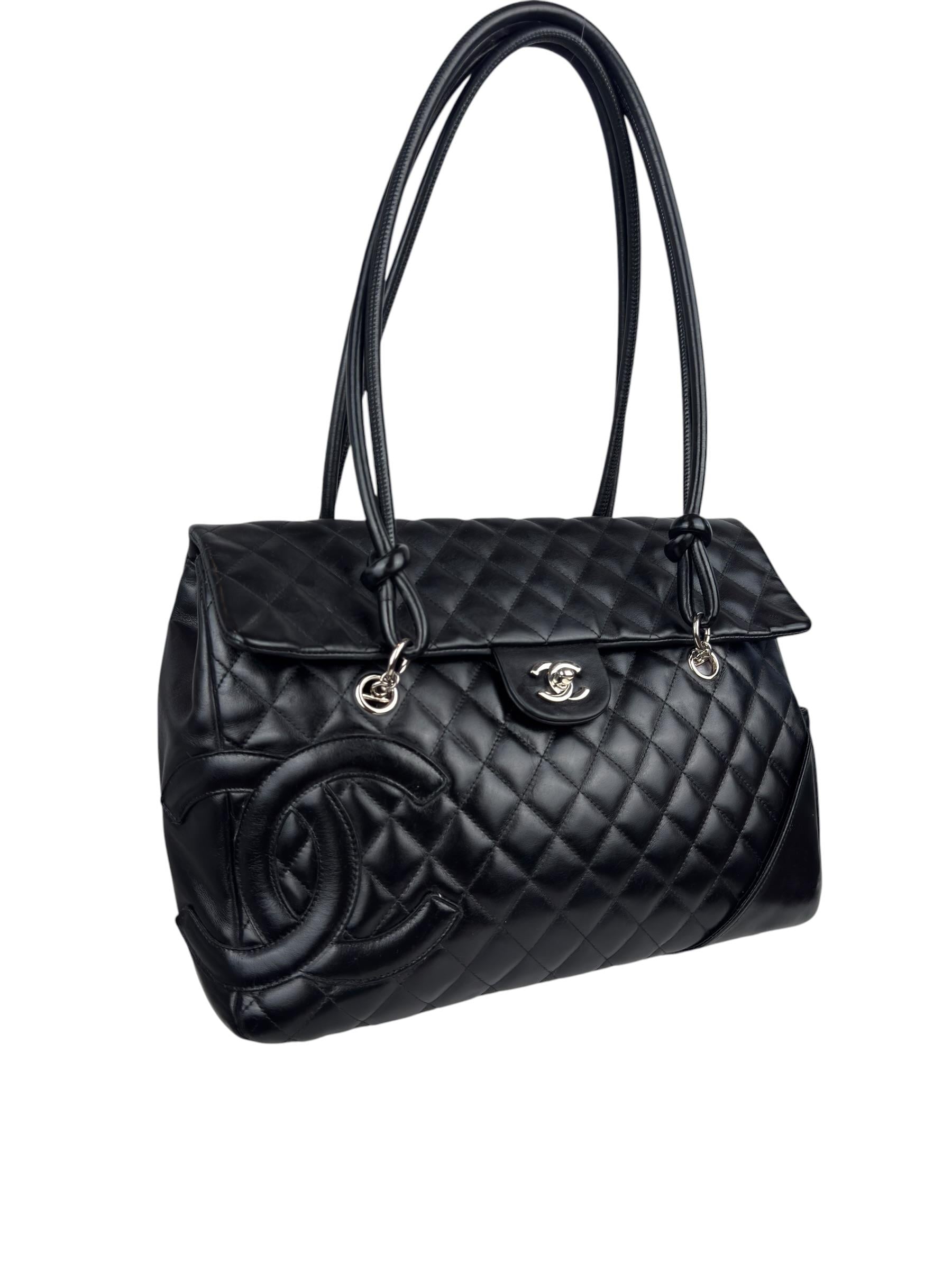 CHANEL QUILTED LEATHER CAMBON TOTE BAG