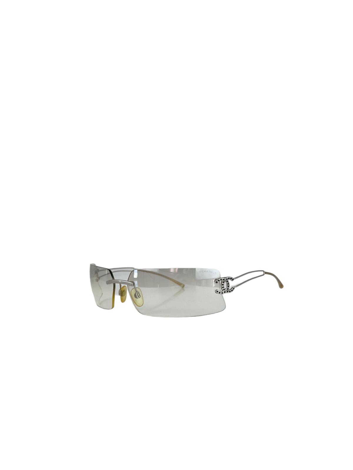 CHANEL RIMLESS CC LOGO SUNGLASSES