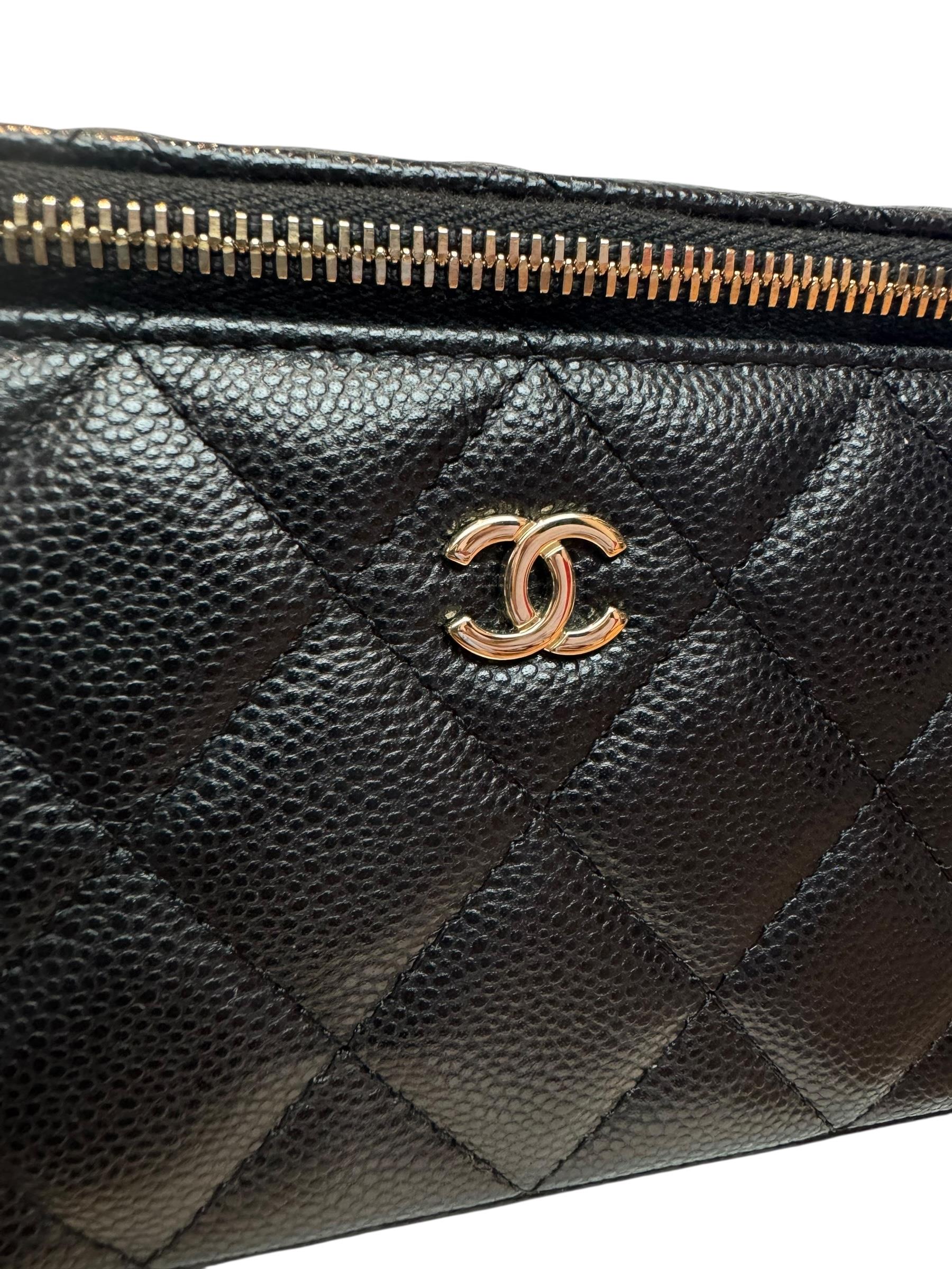 CHANEL SMALL CAVIAR LEATHER VANITY BAG