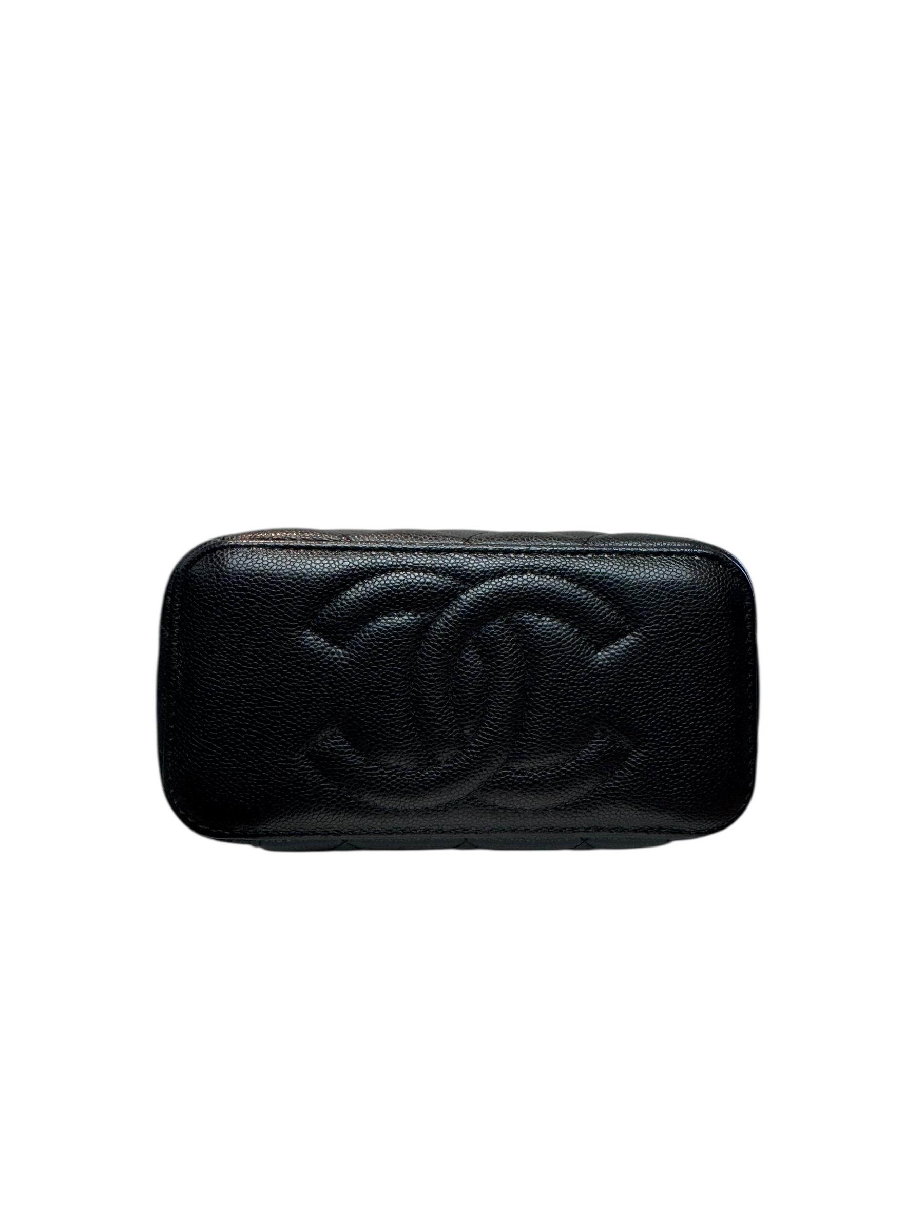 CHANEL SMALL CAVIAR LEATHER VANITY BAG