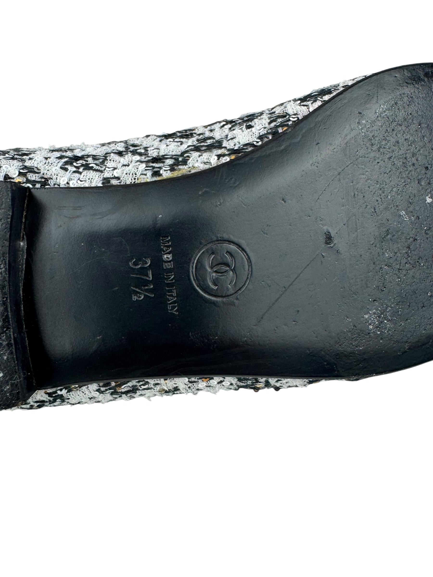 CHANEL TWEED FLAT BALLET