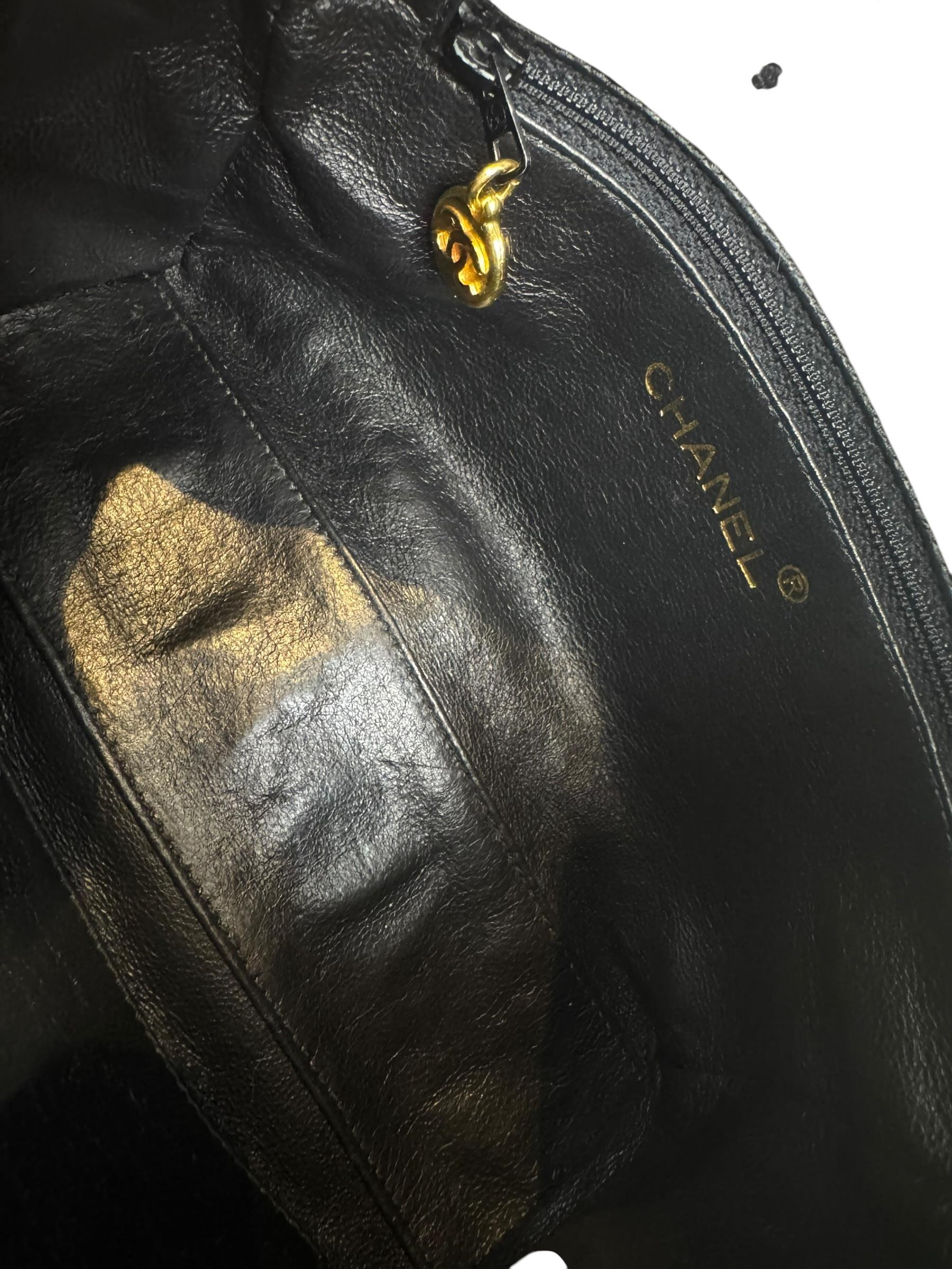 CHANEL VINTAGE  CC TURN LOCK CAMERA BAG