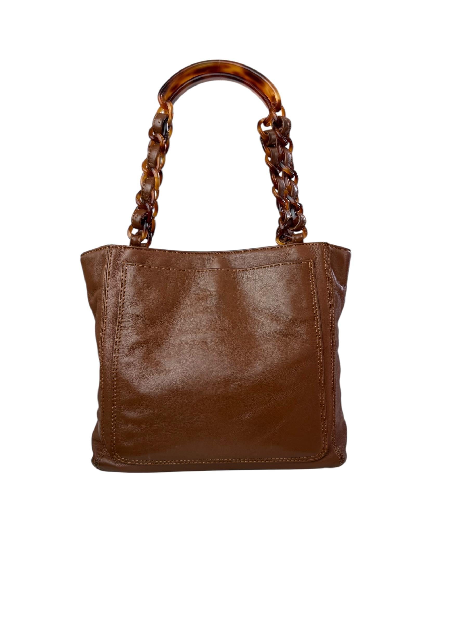 CHANEL VINTAGE TORTOISE TOTE BAG