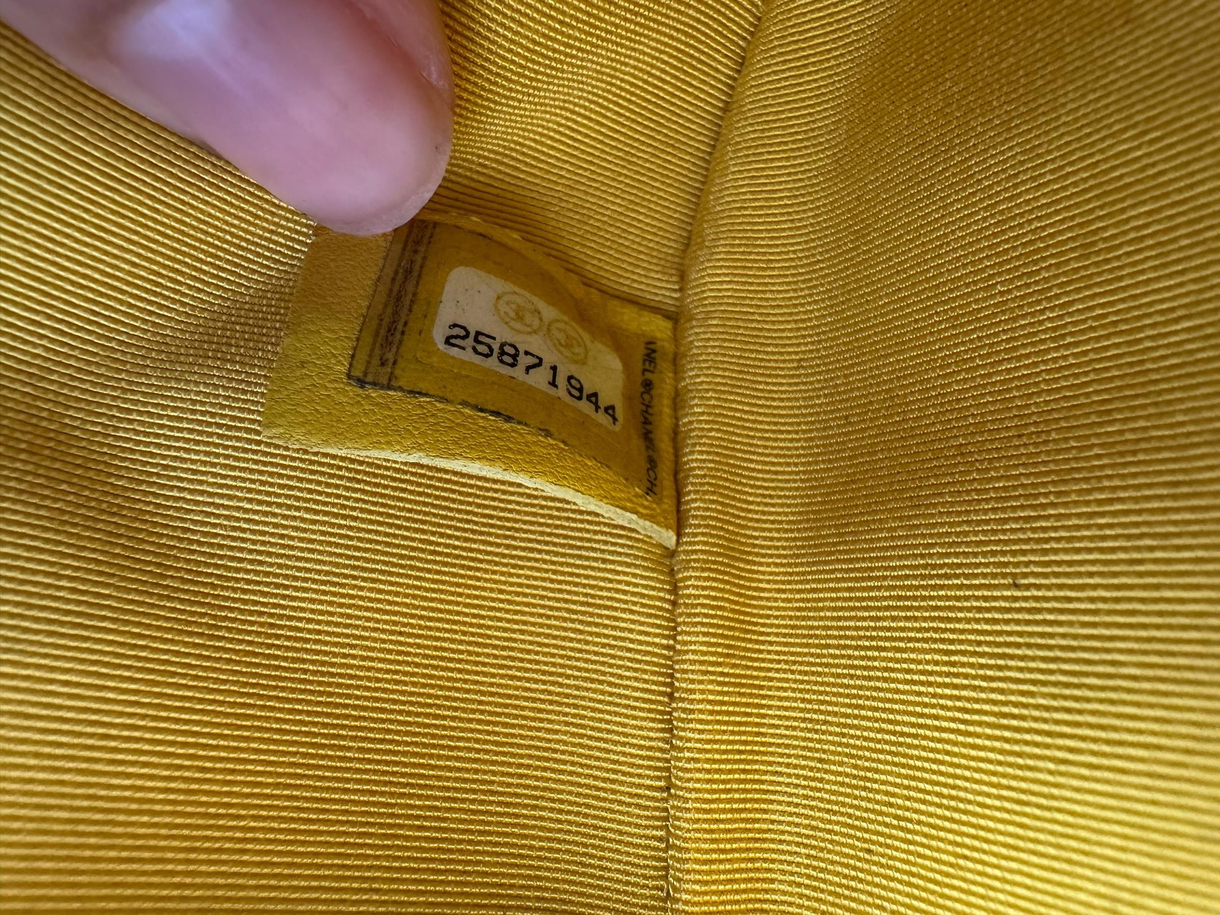 CHANEL YELLOW VANITY FLAP BACKPACK